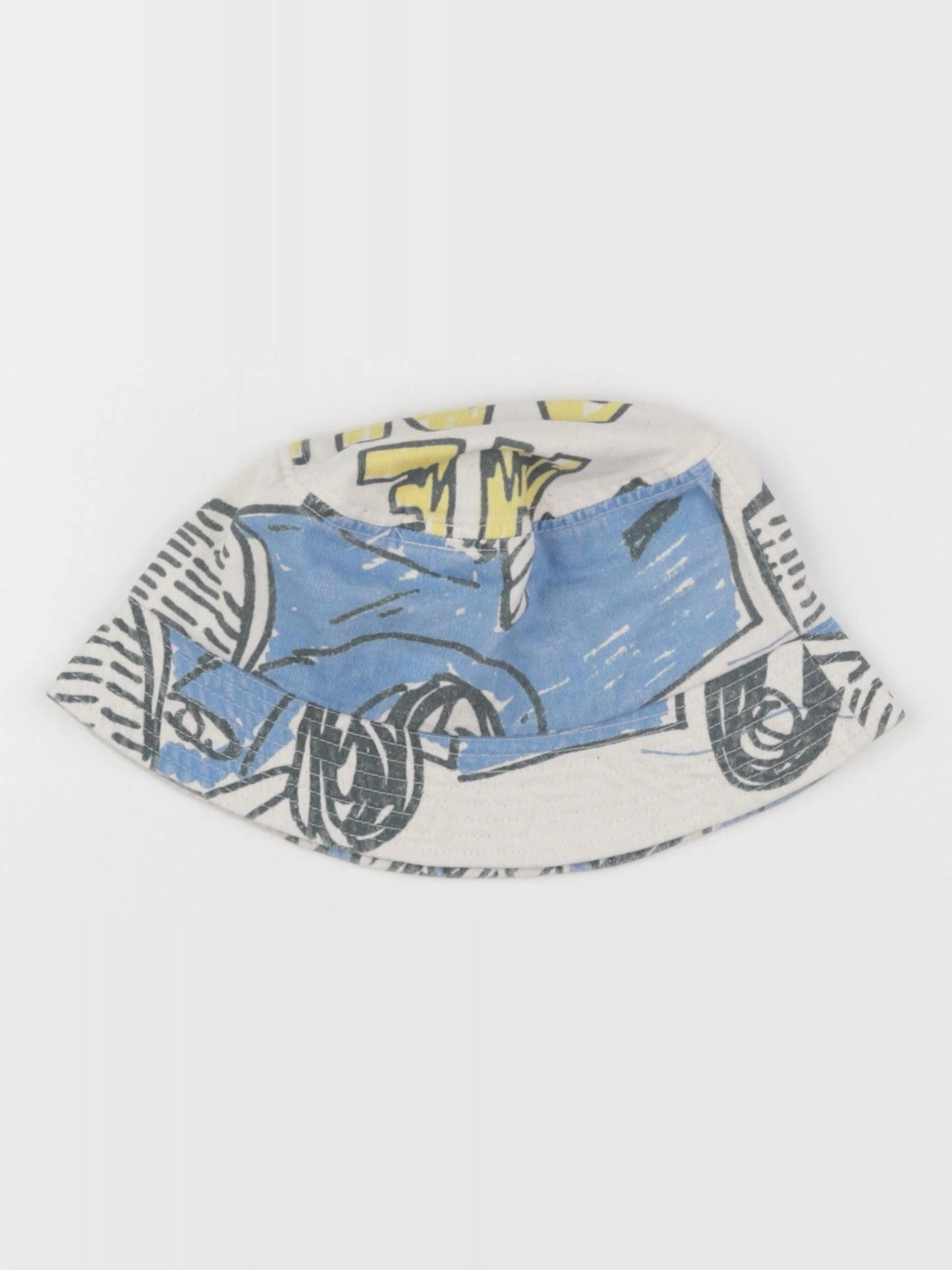 The animals observatory - chapeau bleu, jaune (état neuf) - 6/10 ans