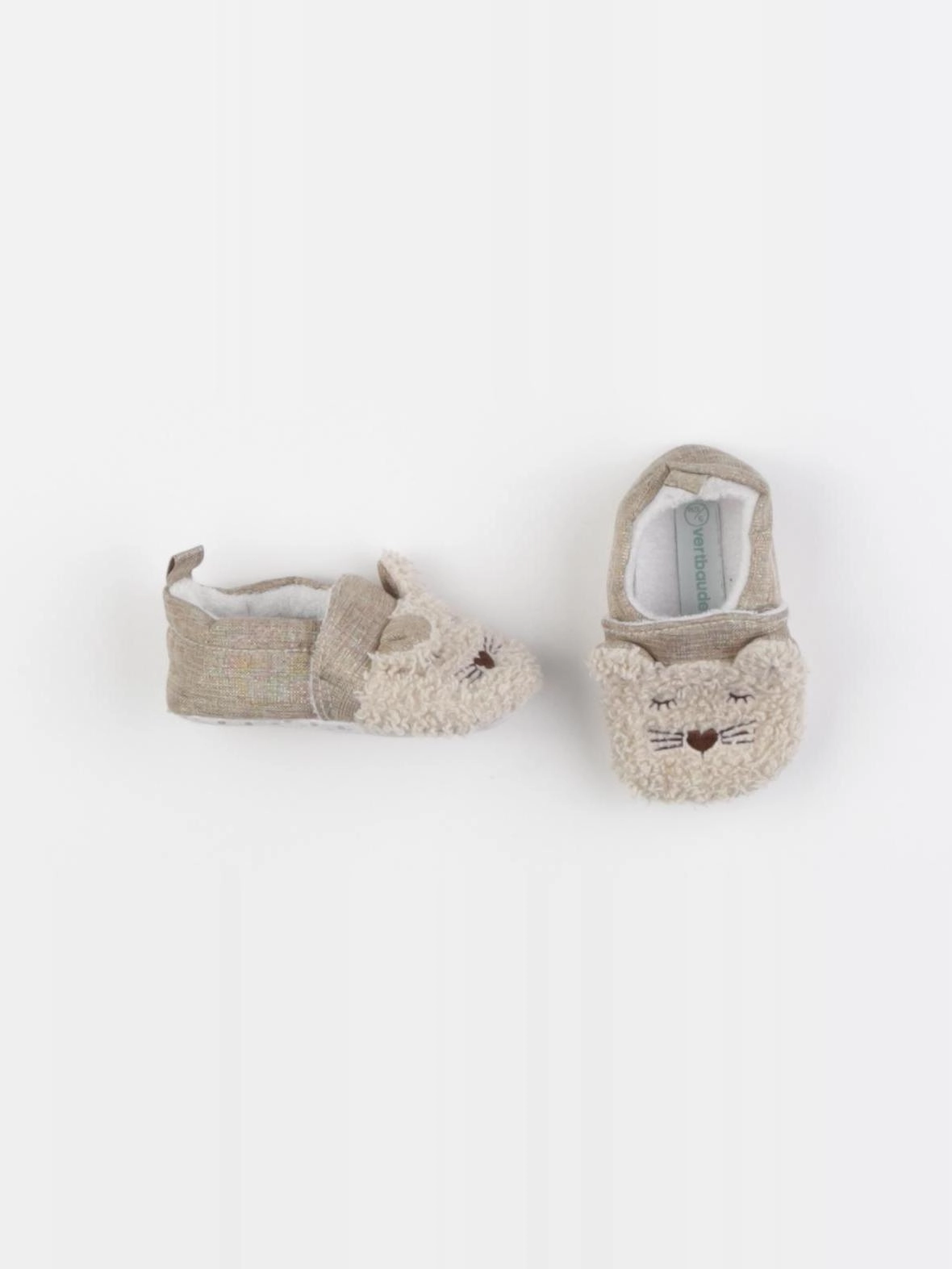 Vertbaudet - chaussons beige - pointure 19