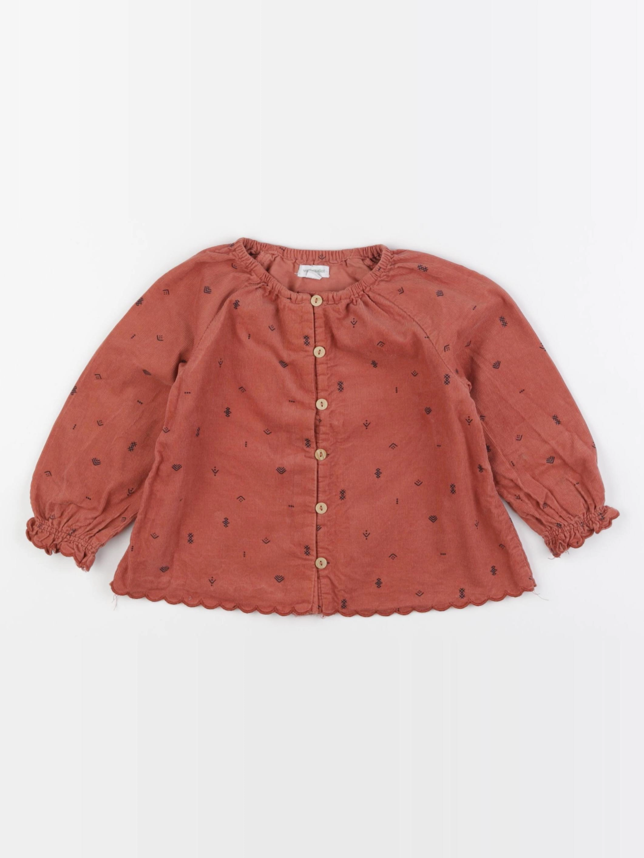 Vertbaudet - blouse marron - 24 mois