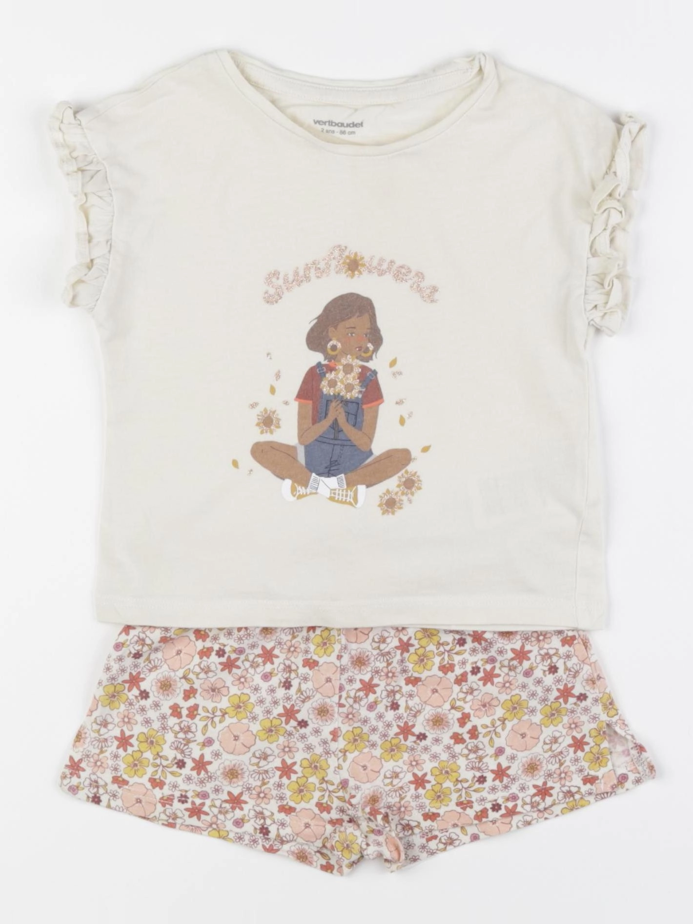 Vertbaudet - ensemble multicolore - 2 ans
