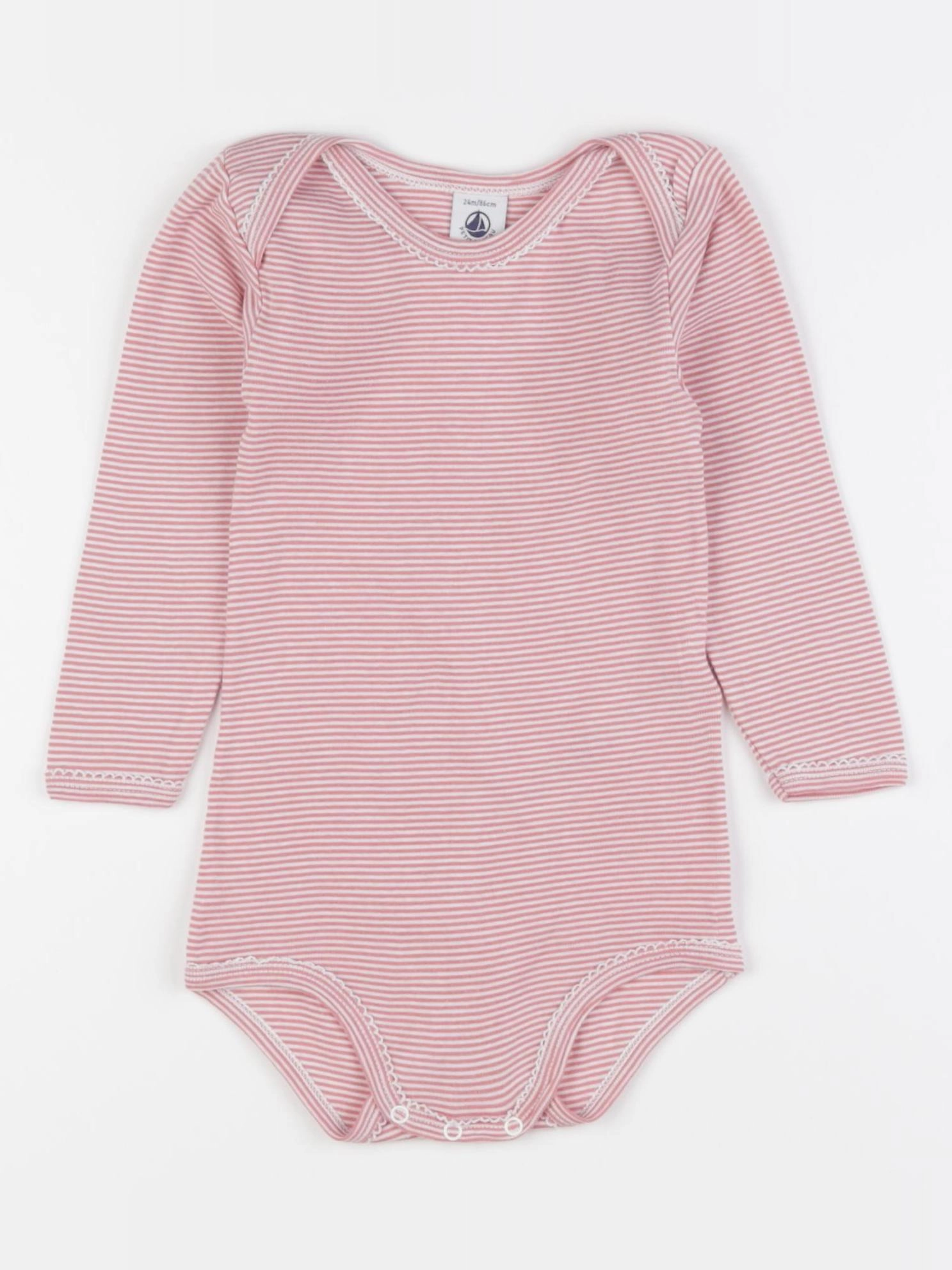 Petit Bateau - body rose - 24 mois