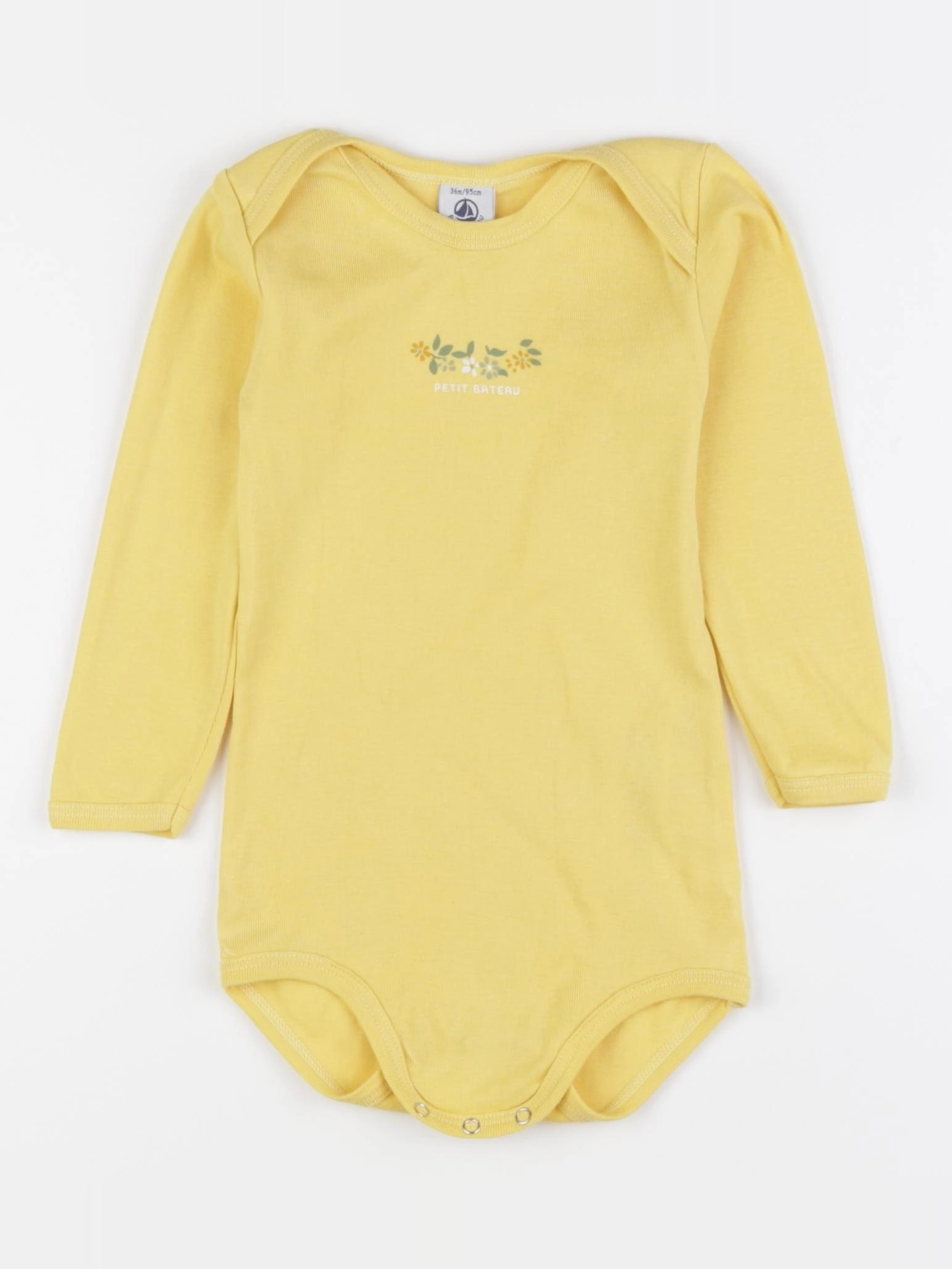 Petit Bateau - body jaune - 36 mois