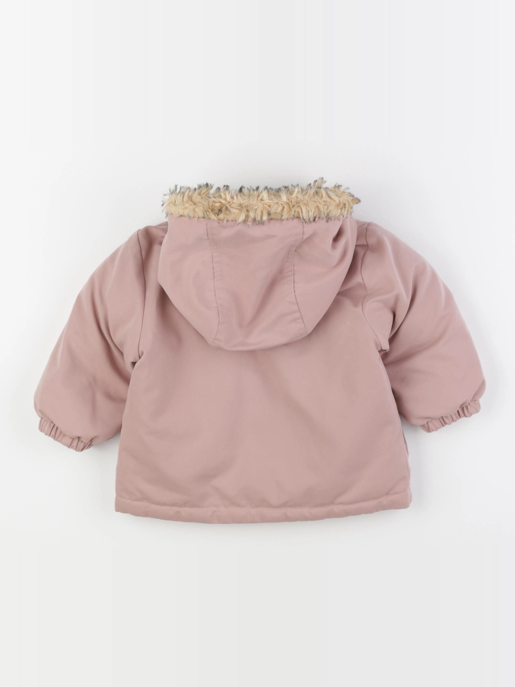 Vertbaudet - parka réversible rose - 18 mois