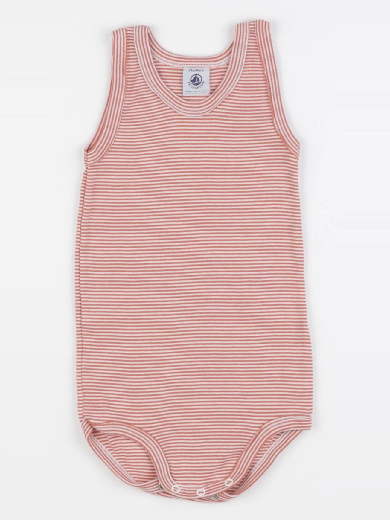 Petit Bateau - body rouge - 24 mois