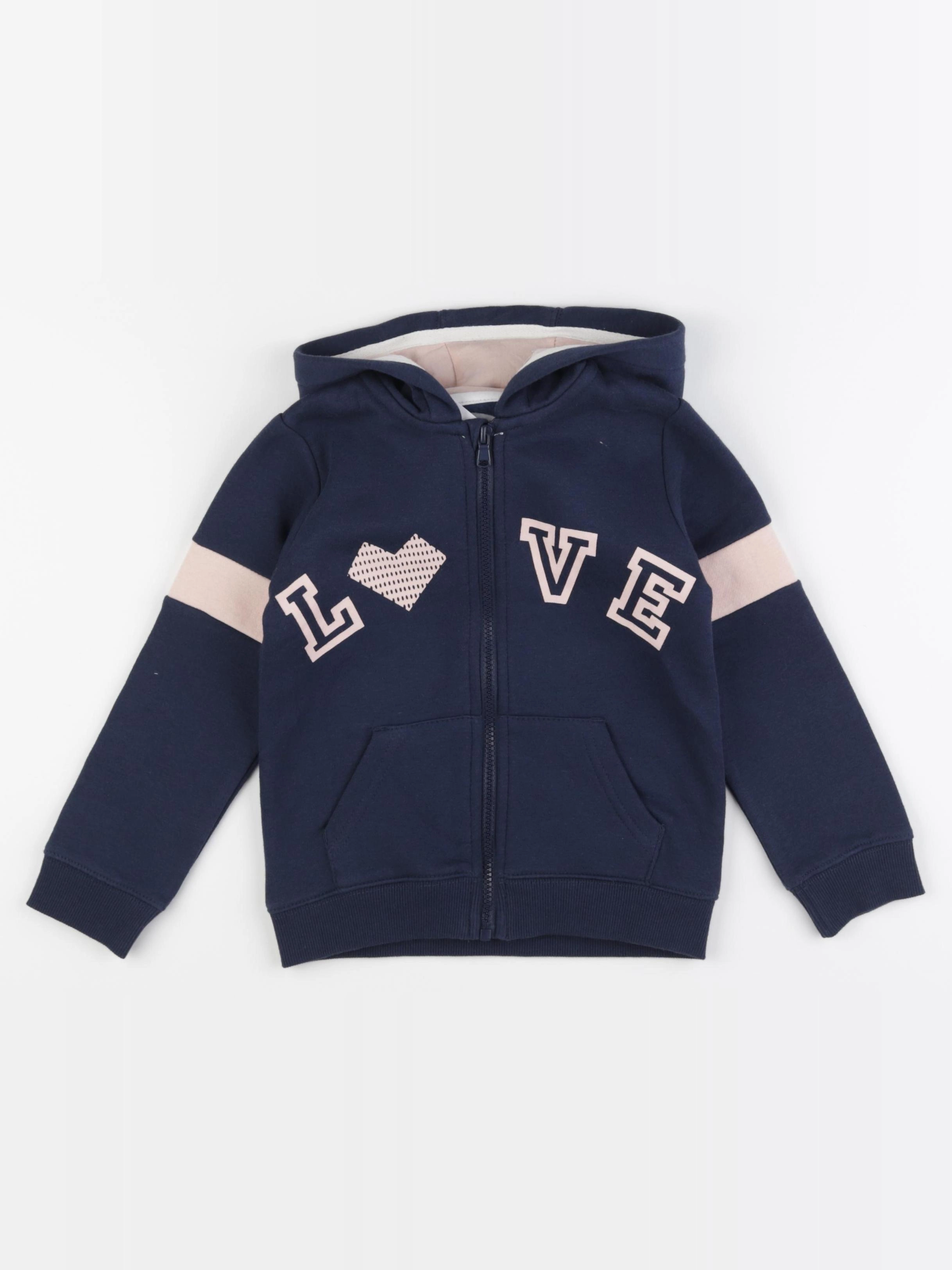 Vertbaudet - sweat bleu - 6 ans