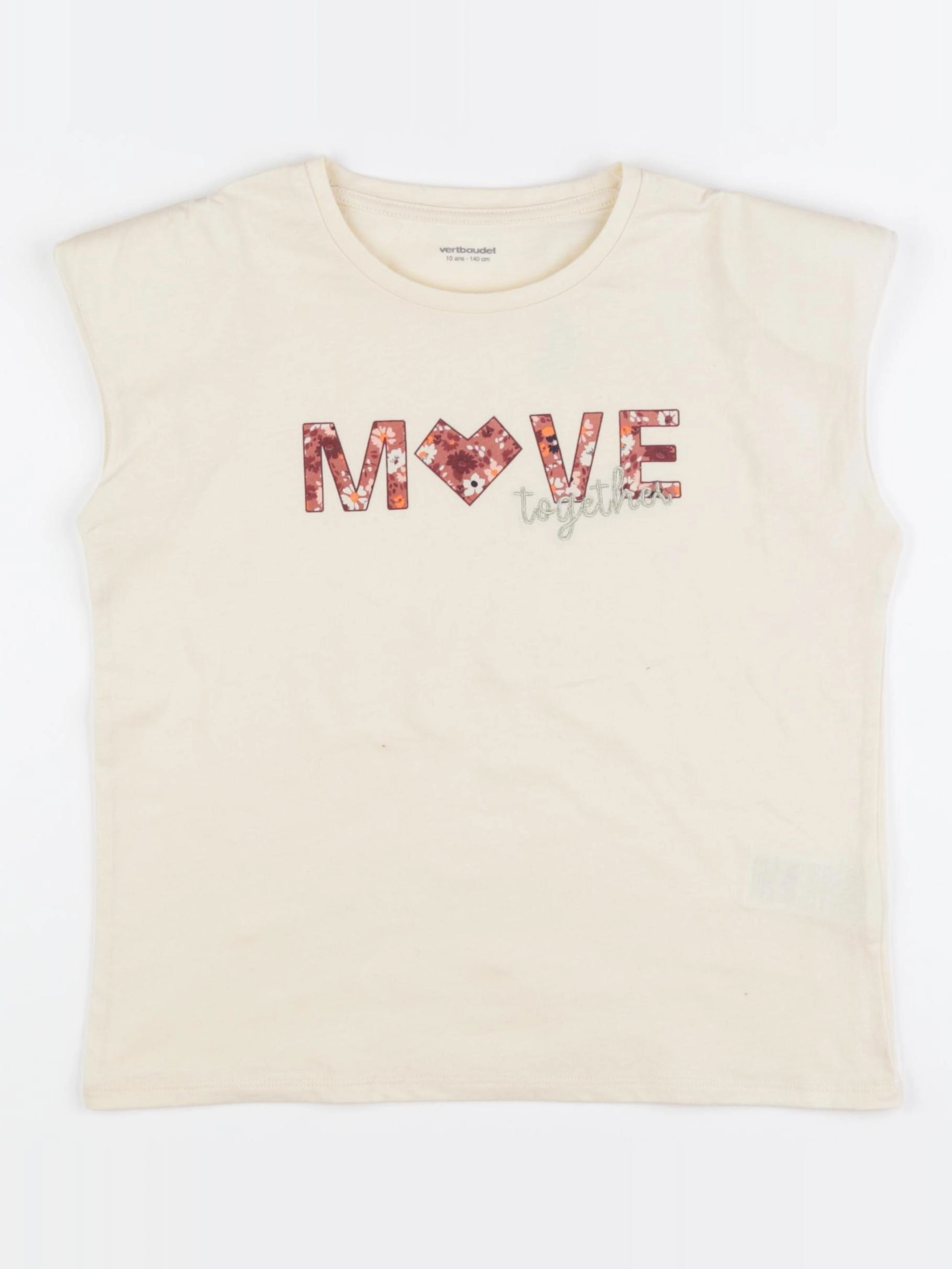 Vertbaudet - tee-shirt jaune - 10 ans