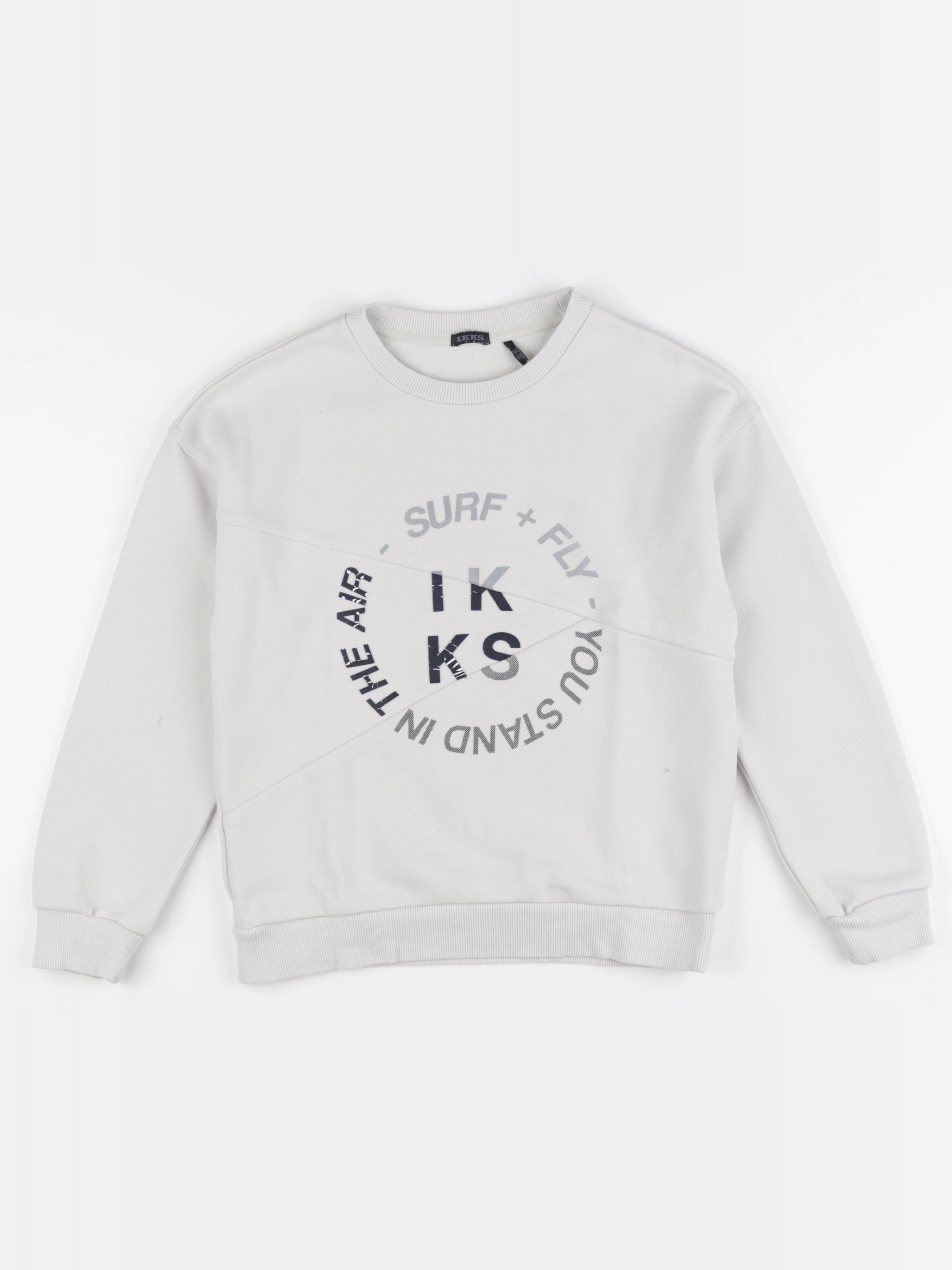 IKKS - sweat gris - 10 ans