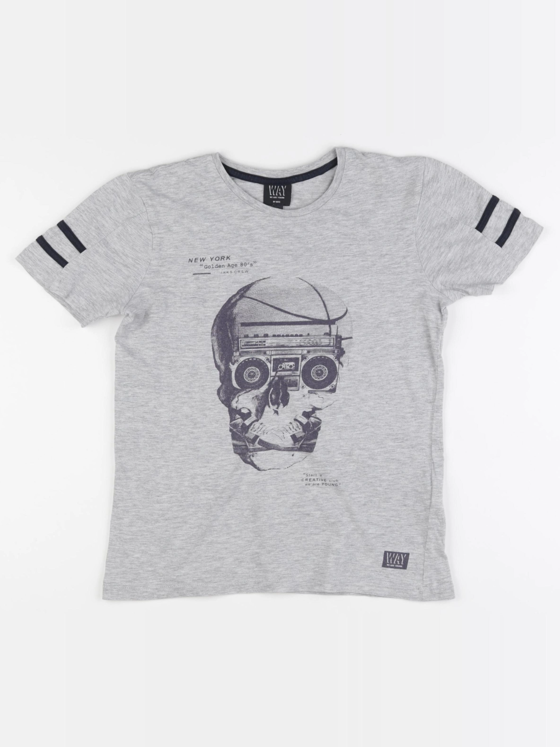 IKKS - tee-shirt gris - 10 ans