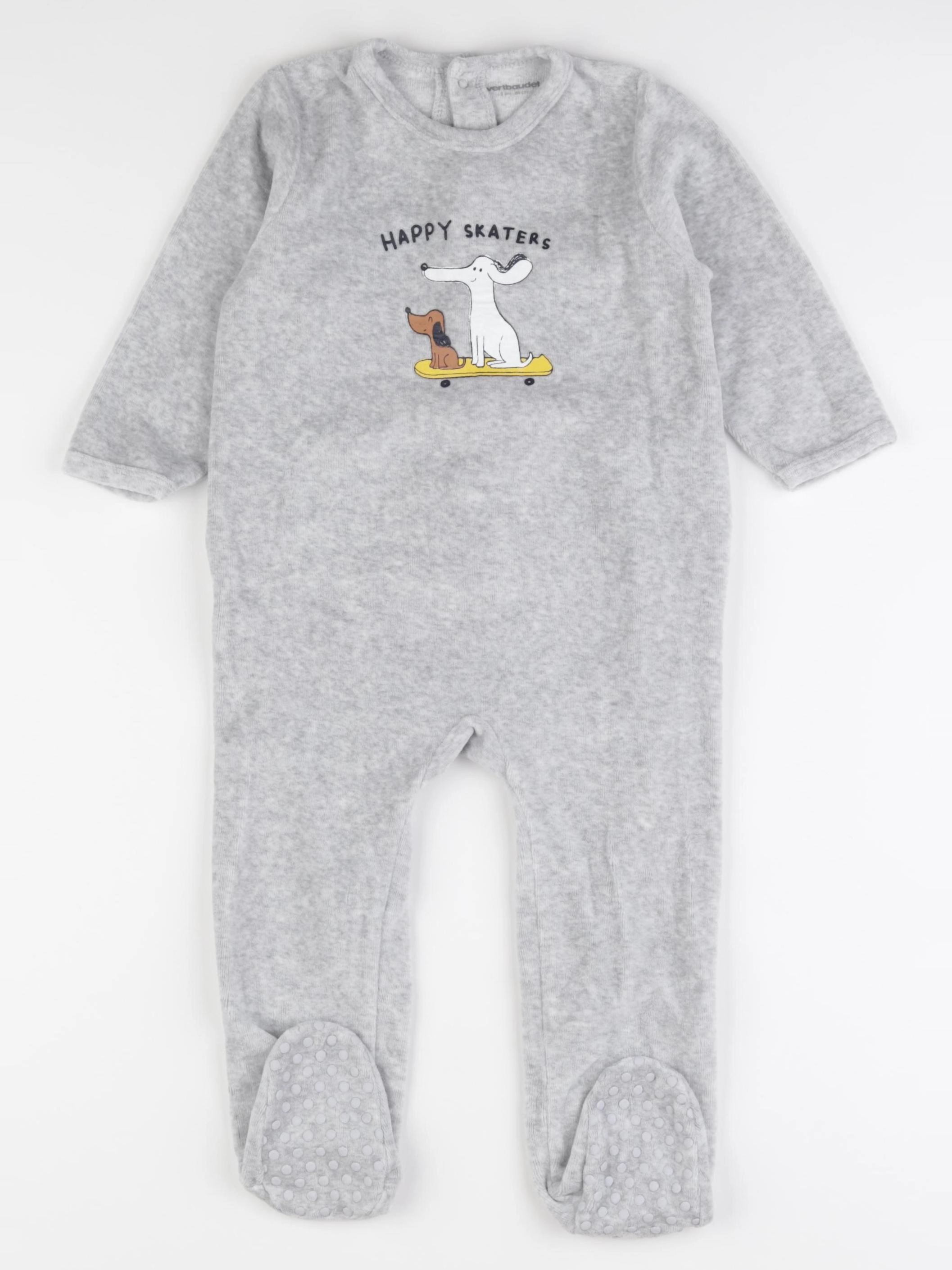 Vertbaudet - pyjama velours gris - 2 ans