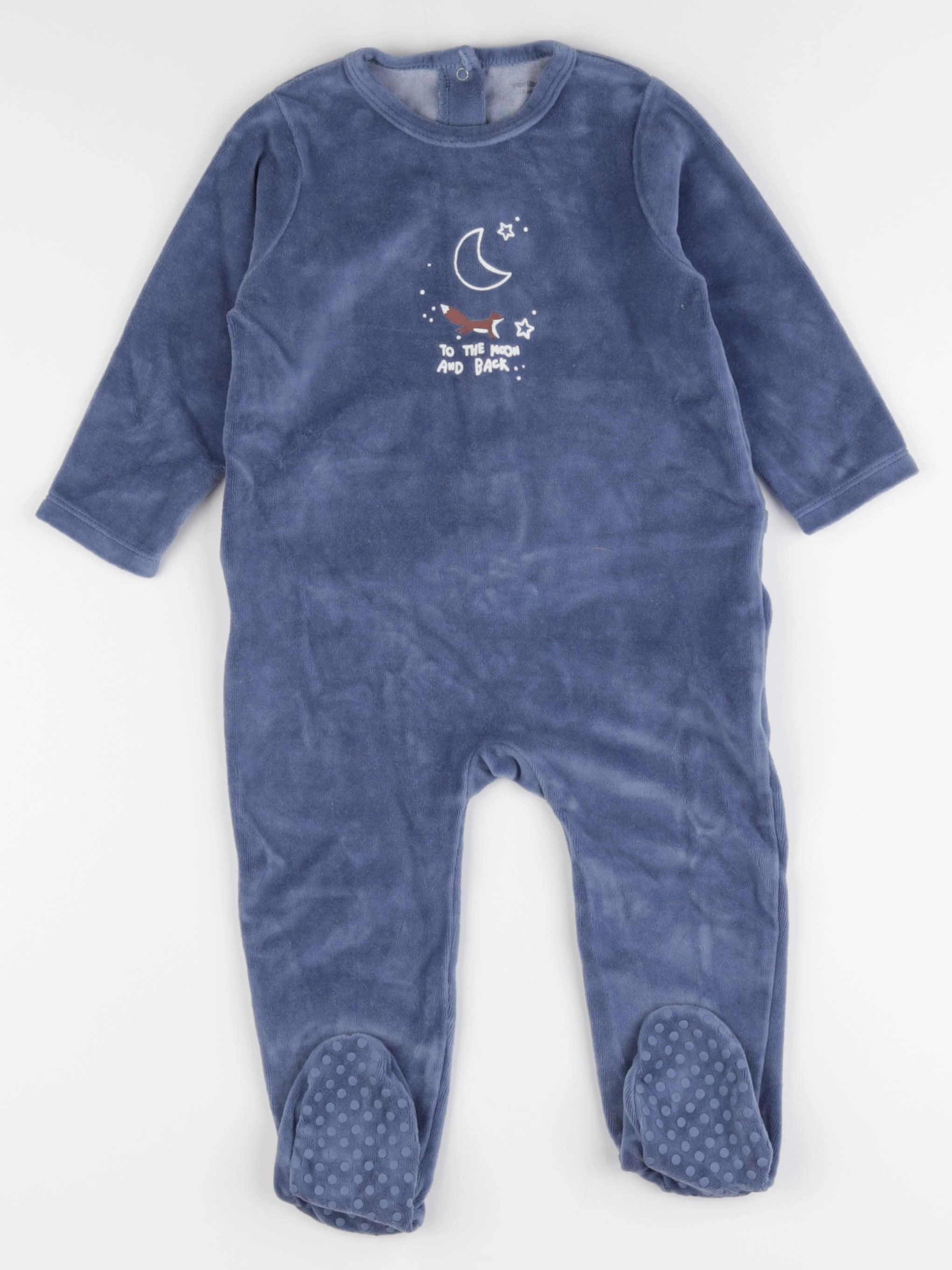 Vertbaudet - pyjama velours bleu - 2 ans
