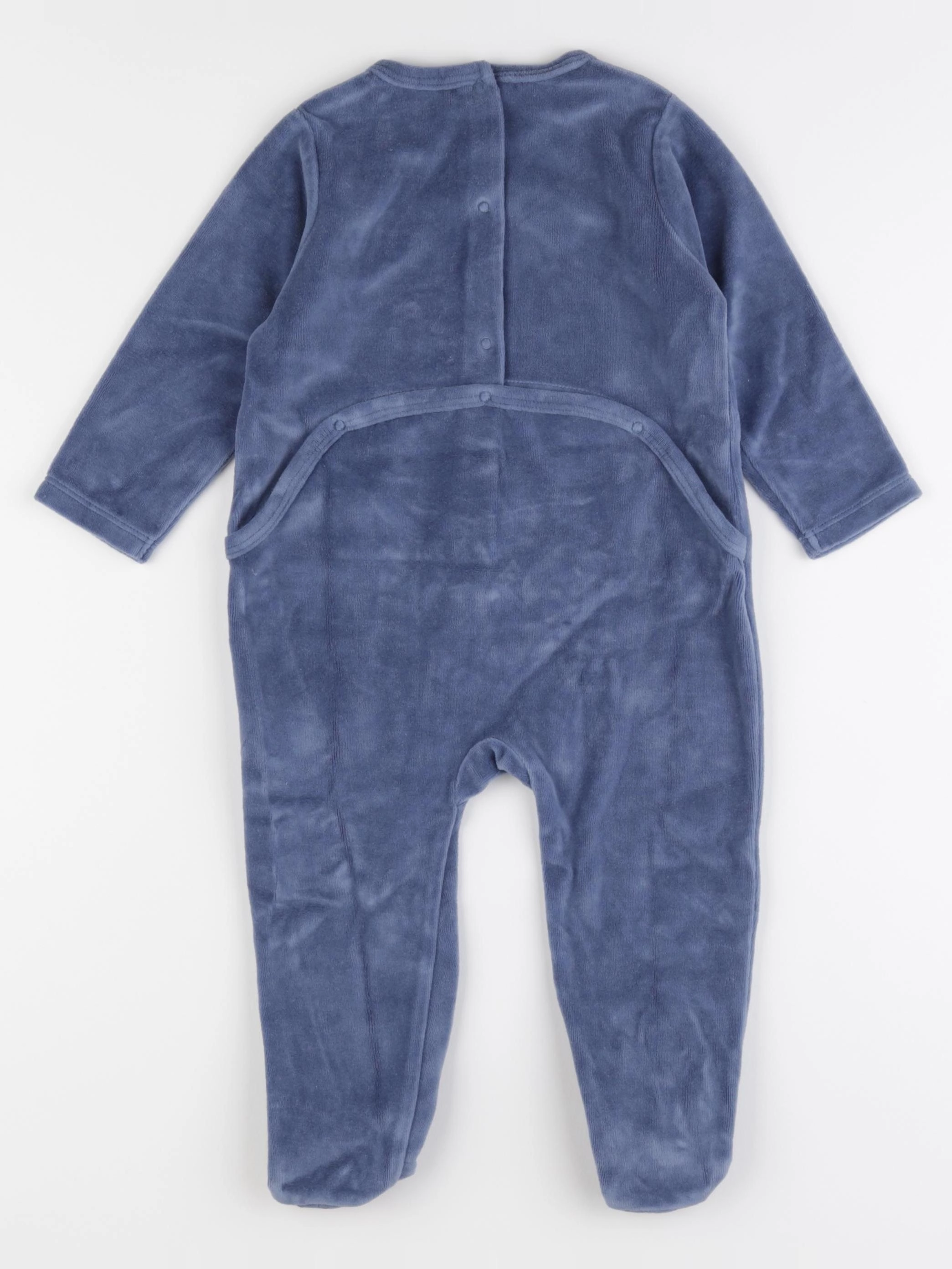 Vertbaudet - pyjama velours bleu - 2 ans