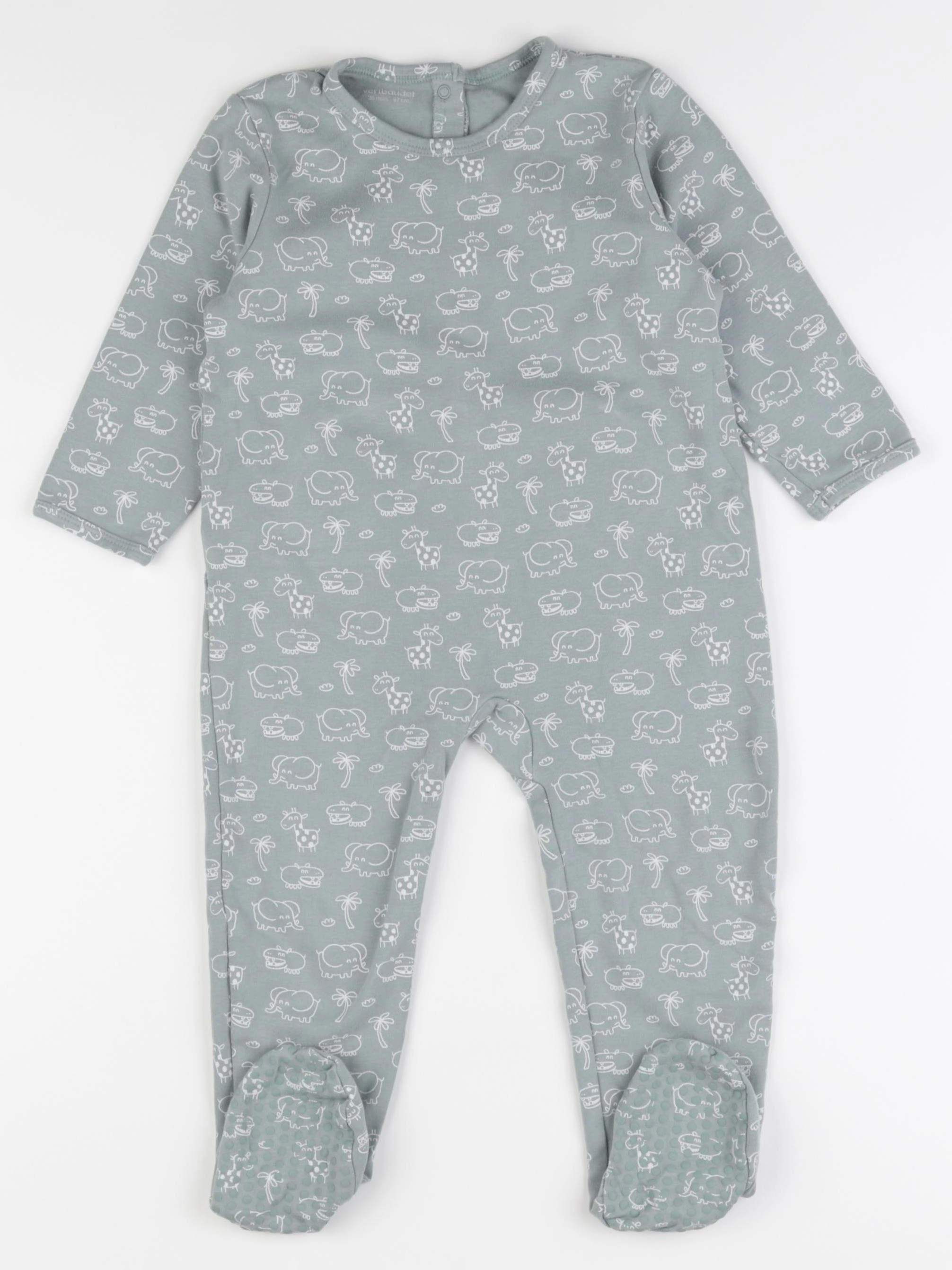 Vertbaudet - pyjama coton vert - 36 mois