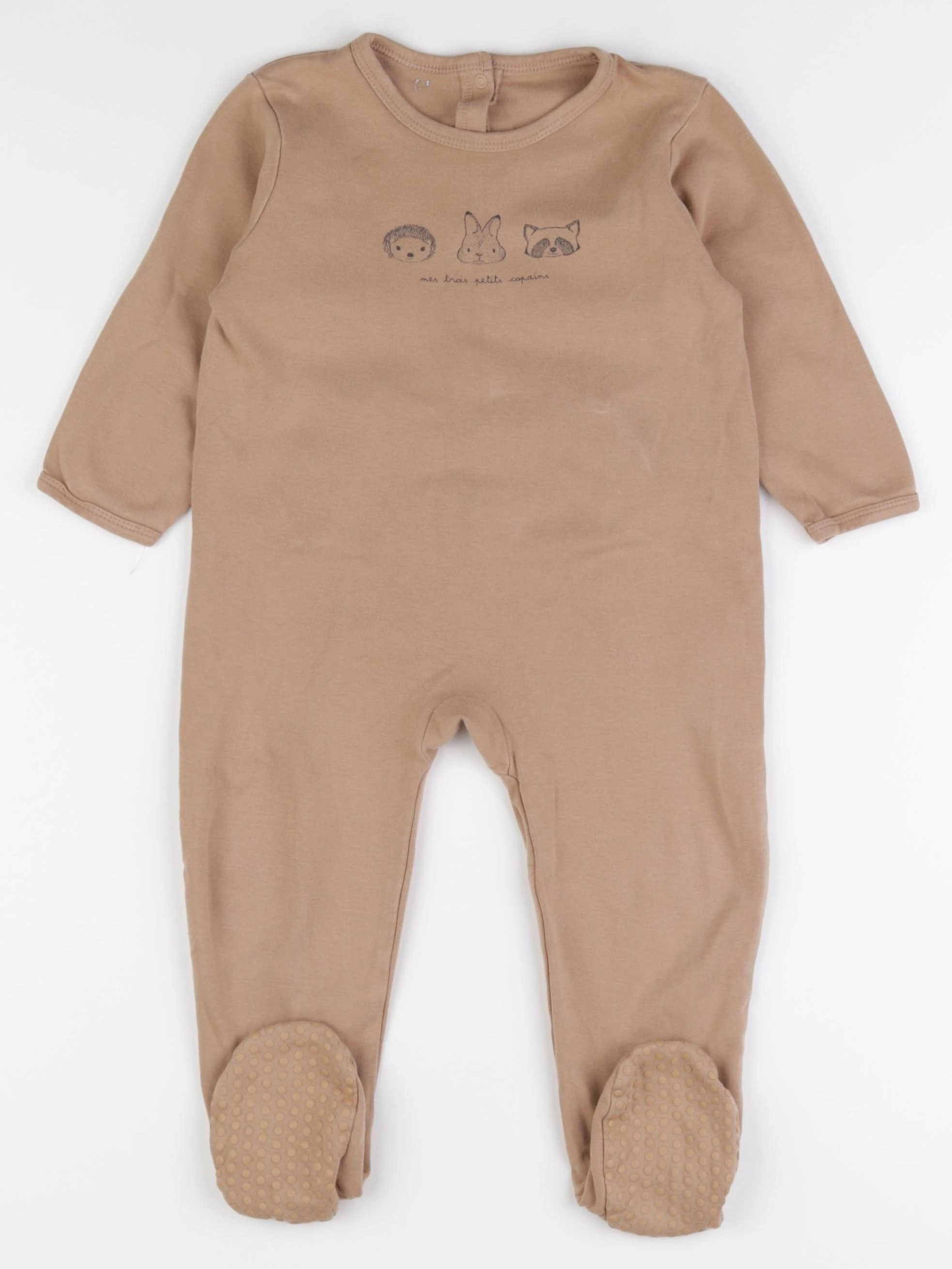 Vertbaudet - pyjama coton marron - 36 mois
