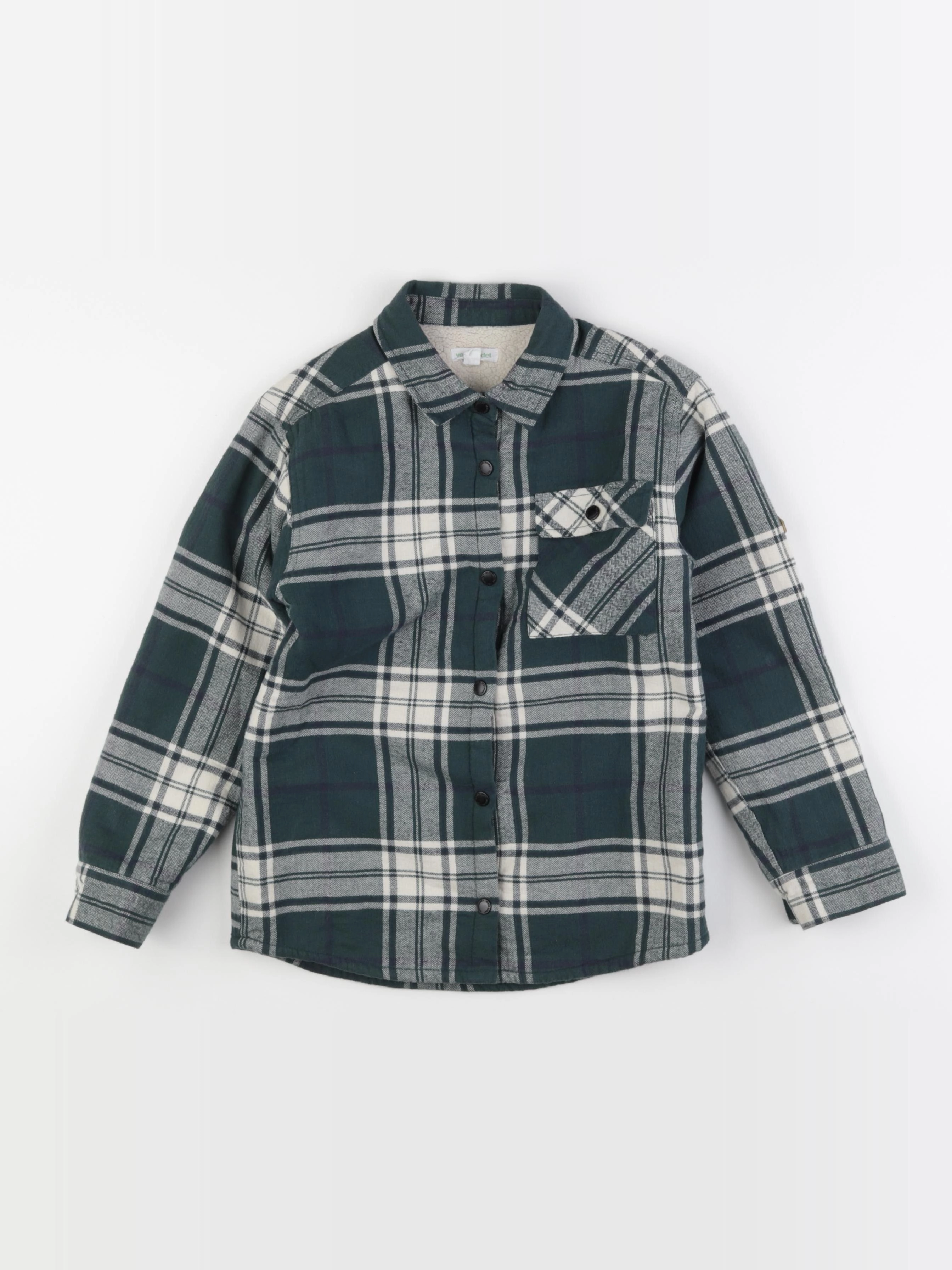 Vertbaudet - veste doublé vert - 8 ans