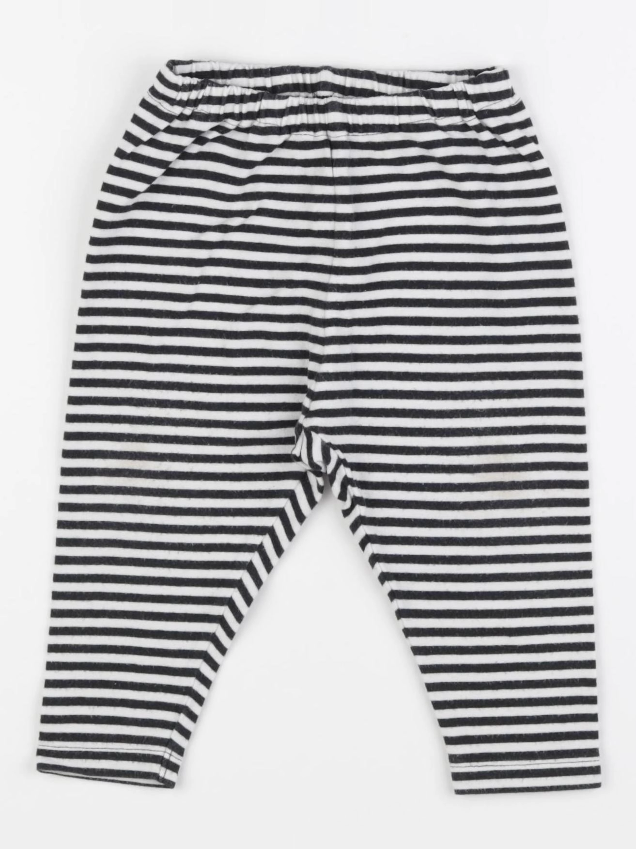 Uniqlo - legging noir, blanc - 12/18 mois