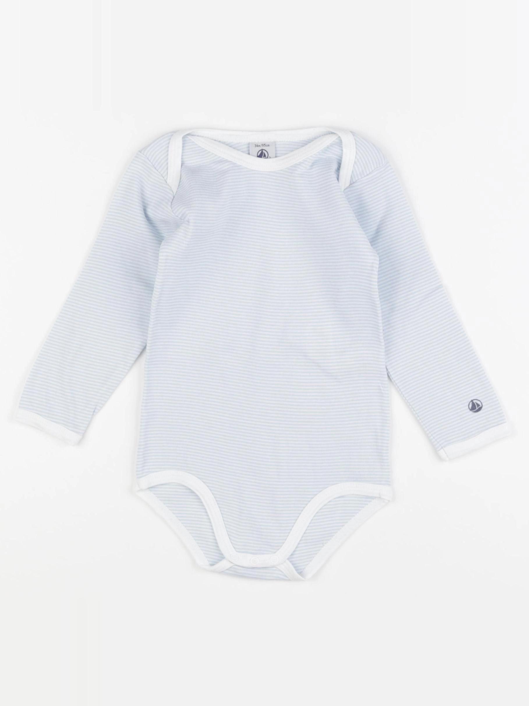 Petit Bateau - body bleu - 36 mois