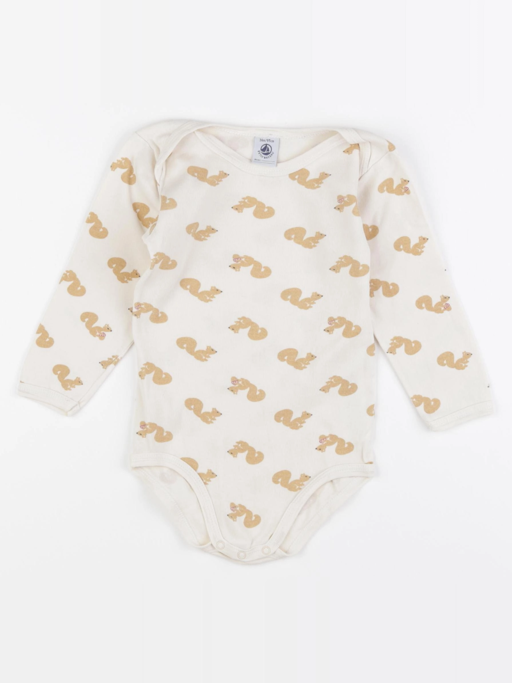 Petit Bateau - body beige - 36 mois