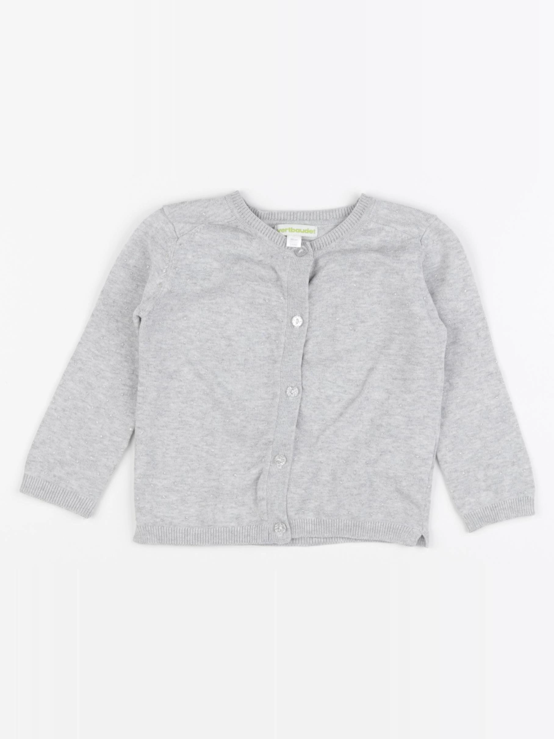 Vertbaudet - gilet gris - 2 ans