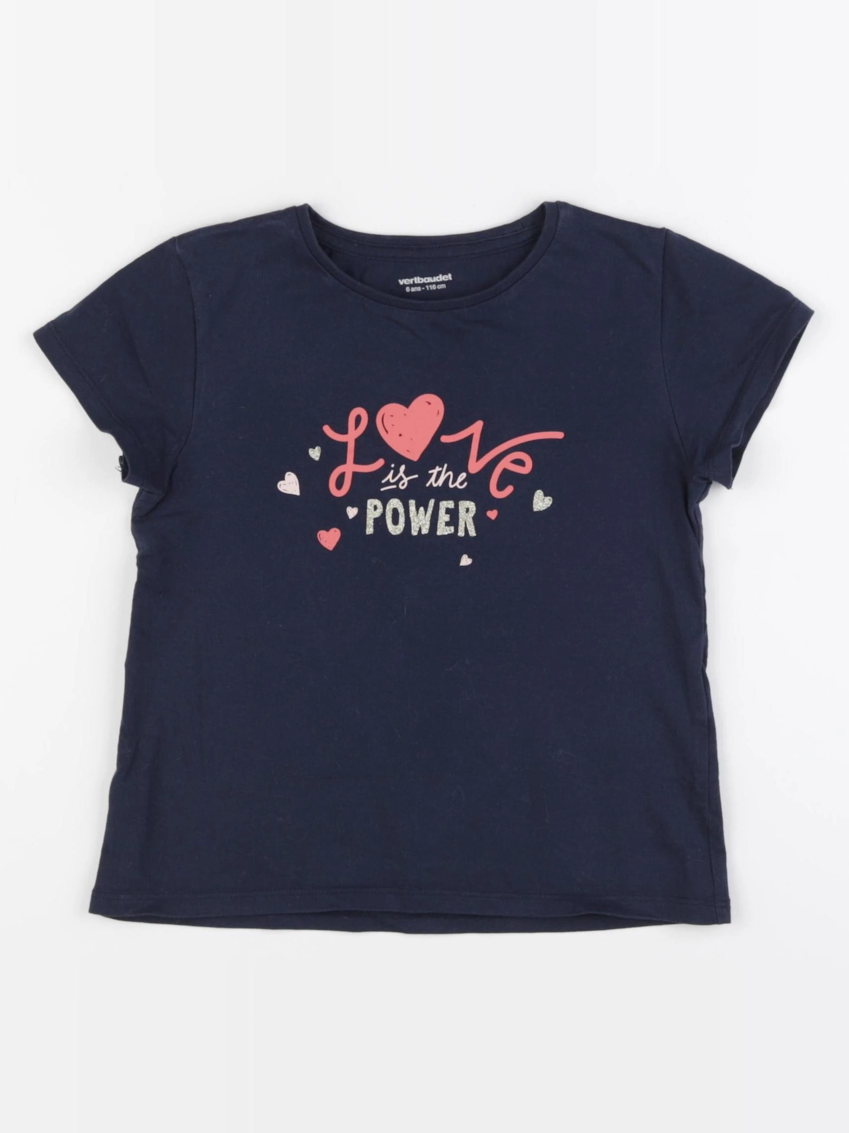 Vertbaudet - tee-shirt bleu - 6 ans