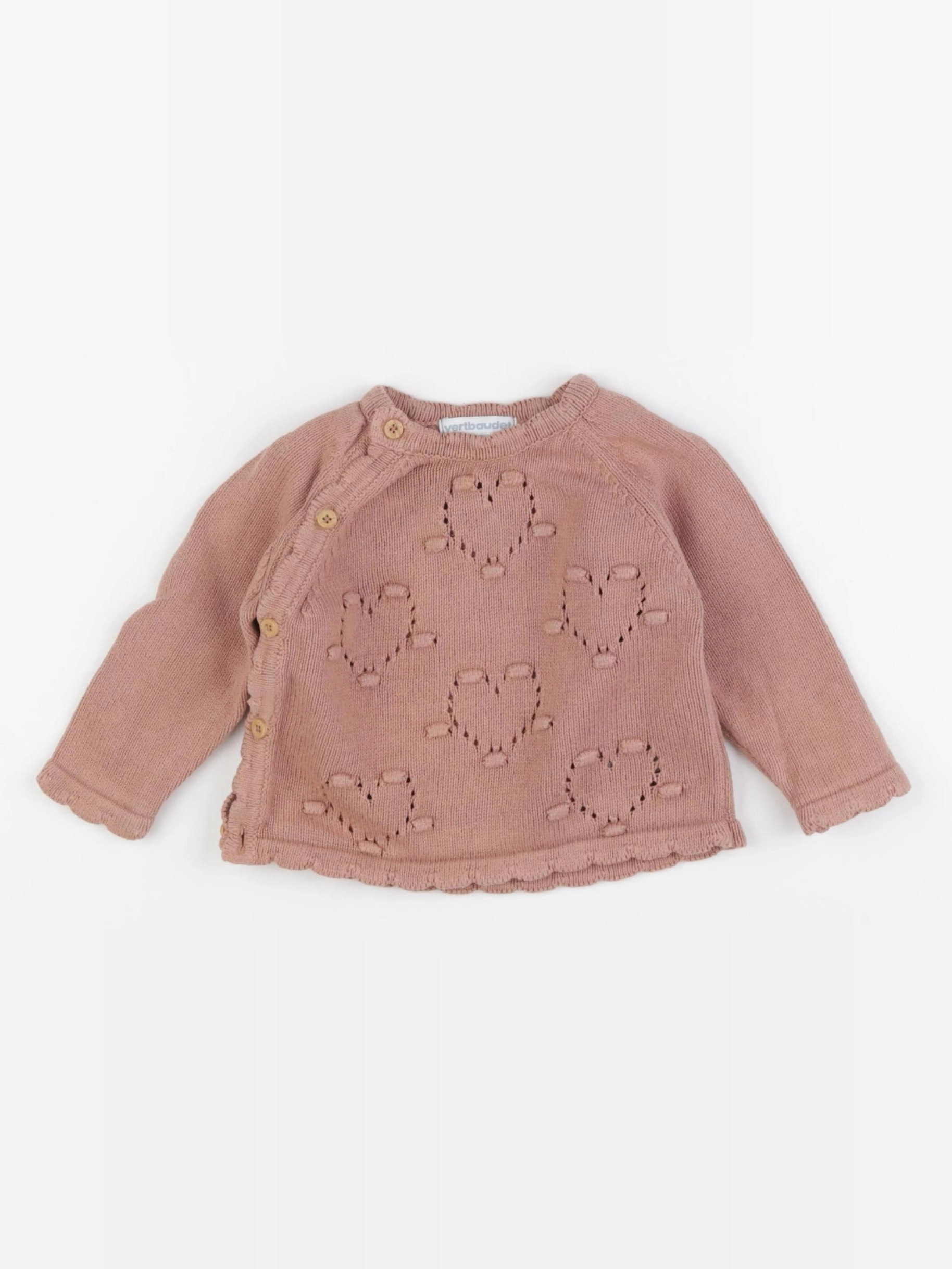 Vertbaudet - pull marron - 9 mois