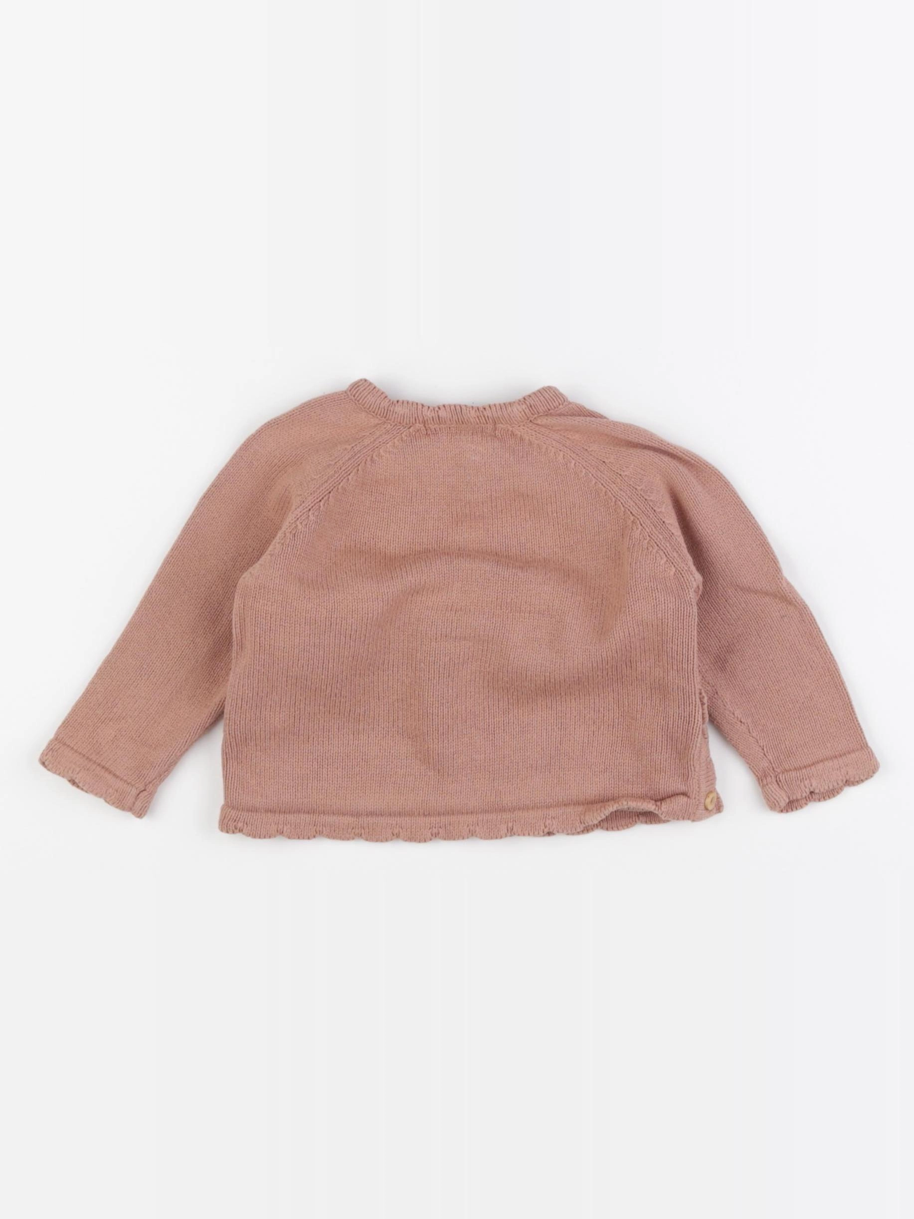 Vertbaudet - pull marron - 9 mois