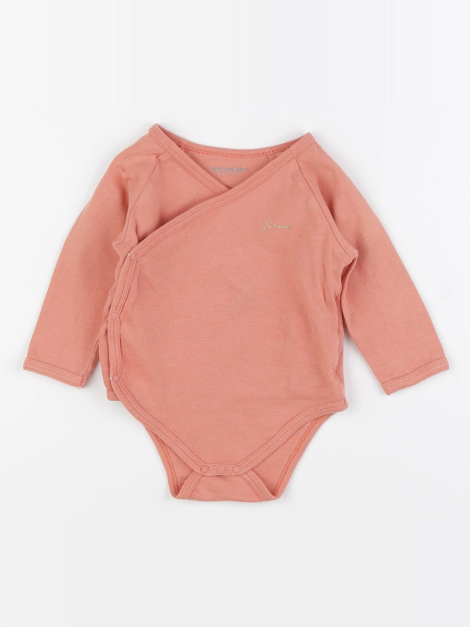 Vertbaudet - body orange - 9 mois