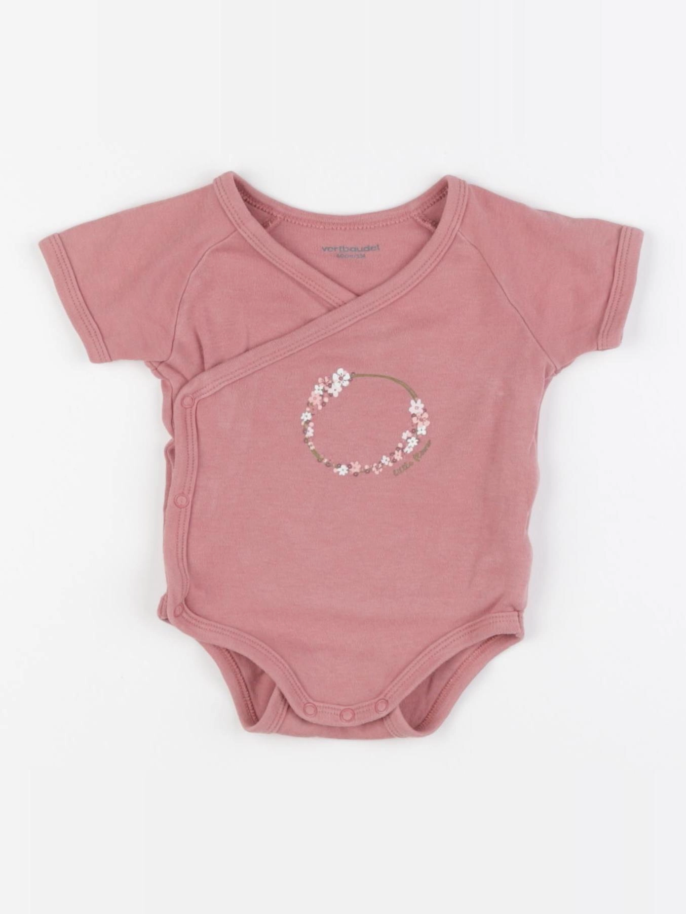 Vertbaudet - body rose - 3 mois