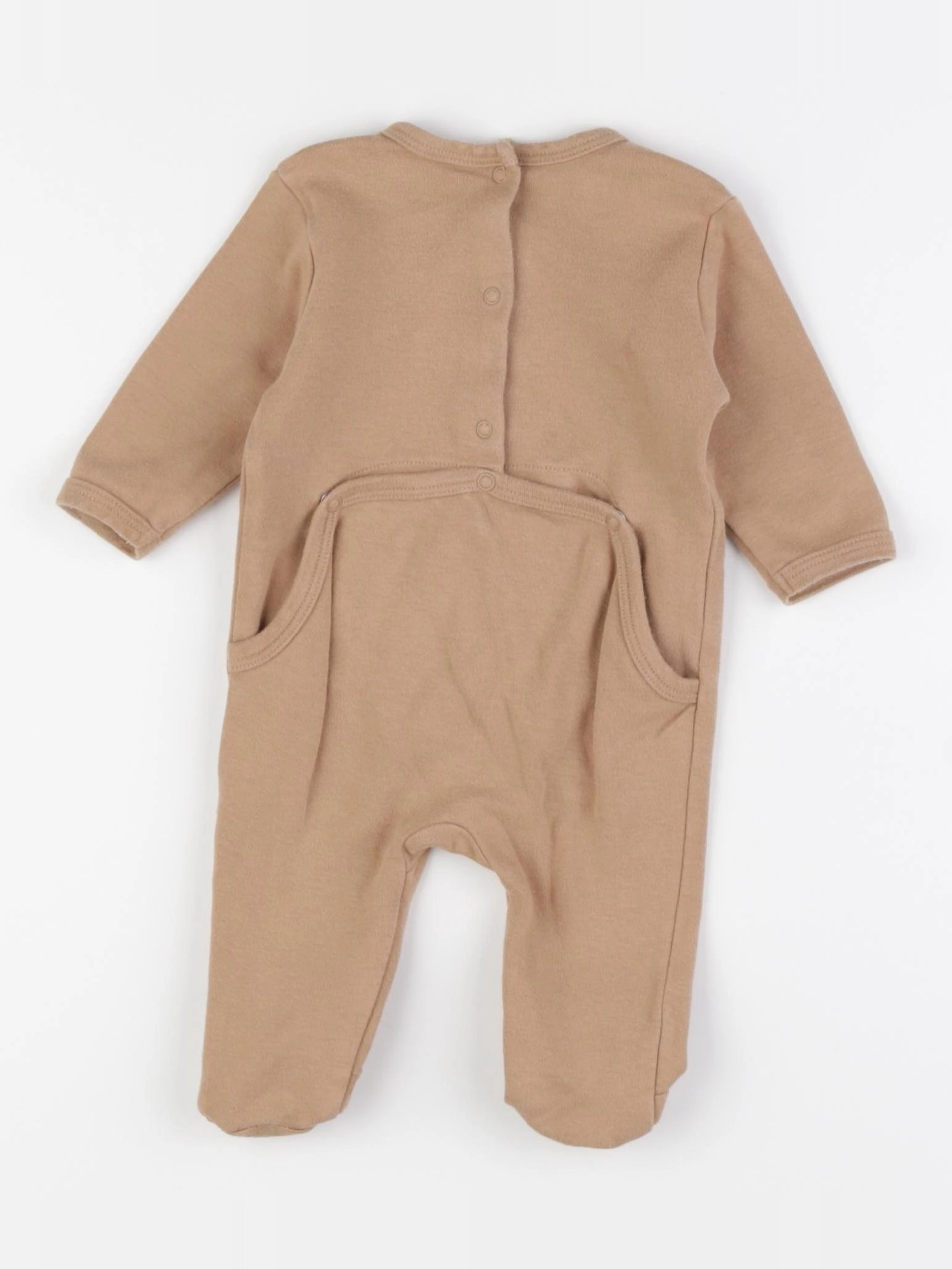 Vertbaudet - pyjama coton marron - 3 mois