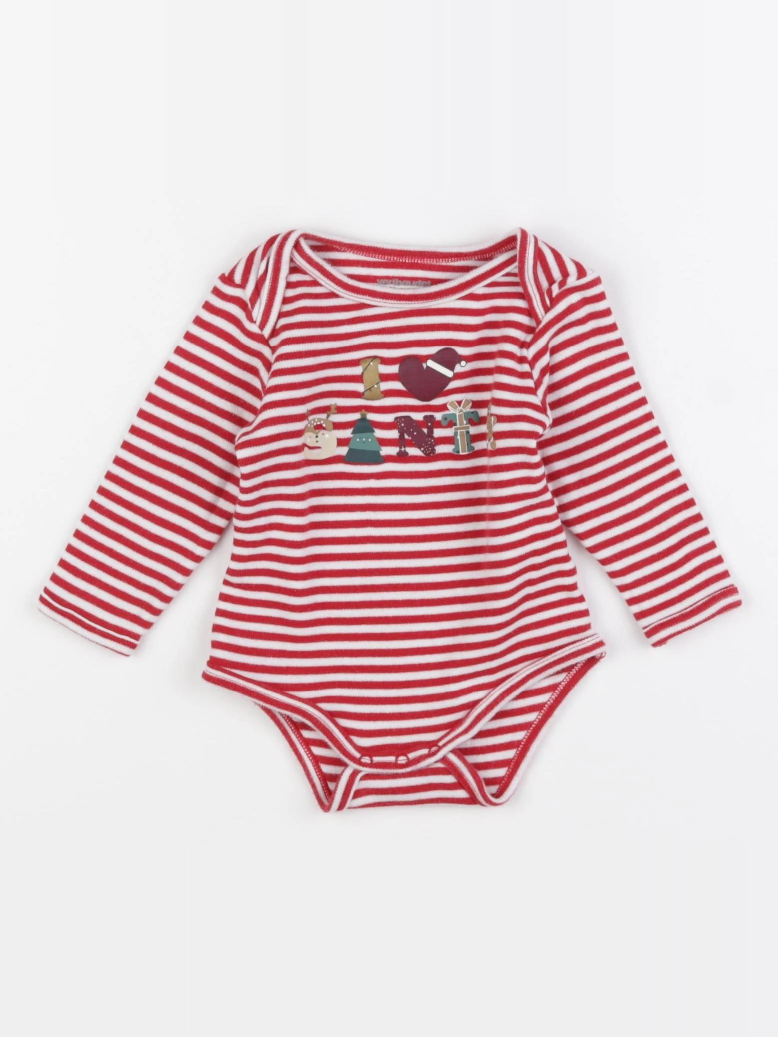 Vertbaudet - body rouge - 9 mois