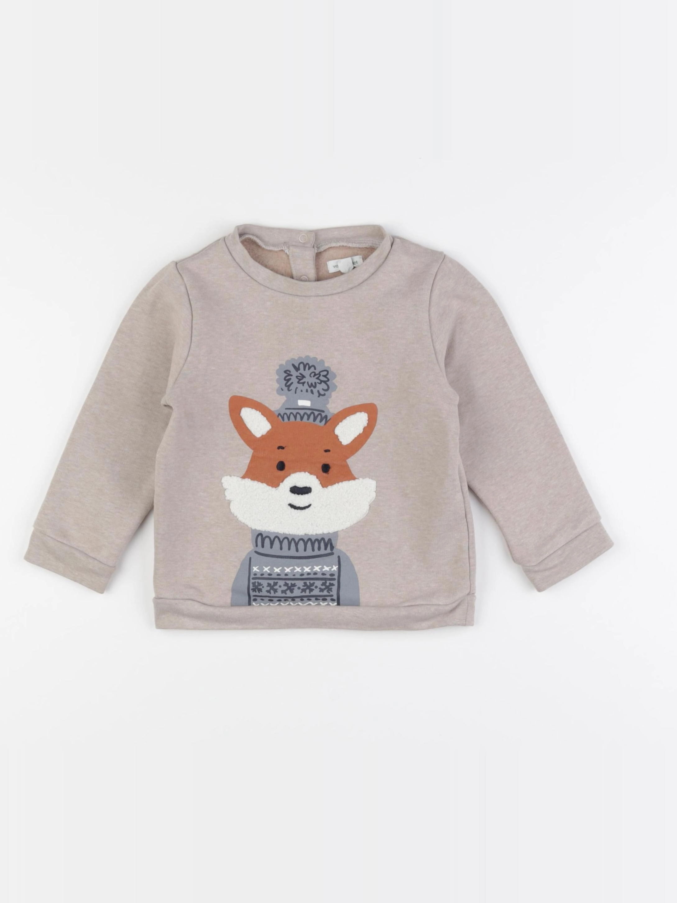 Vertbaudet - sweat marron - 24 mois