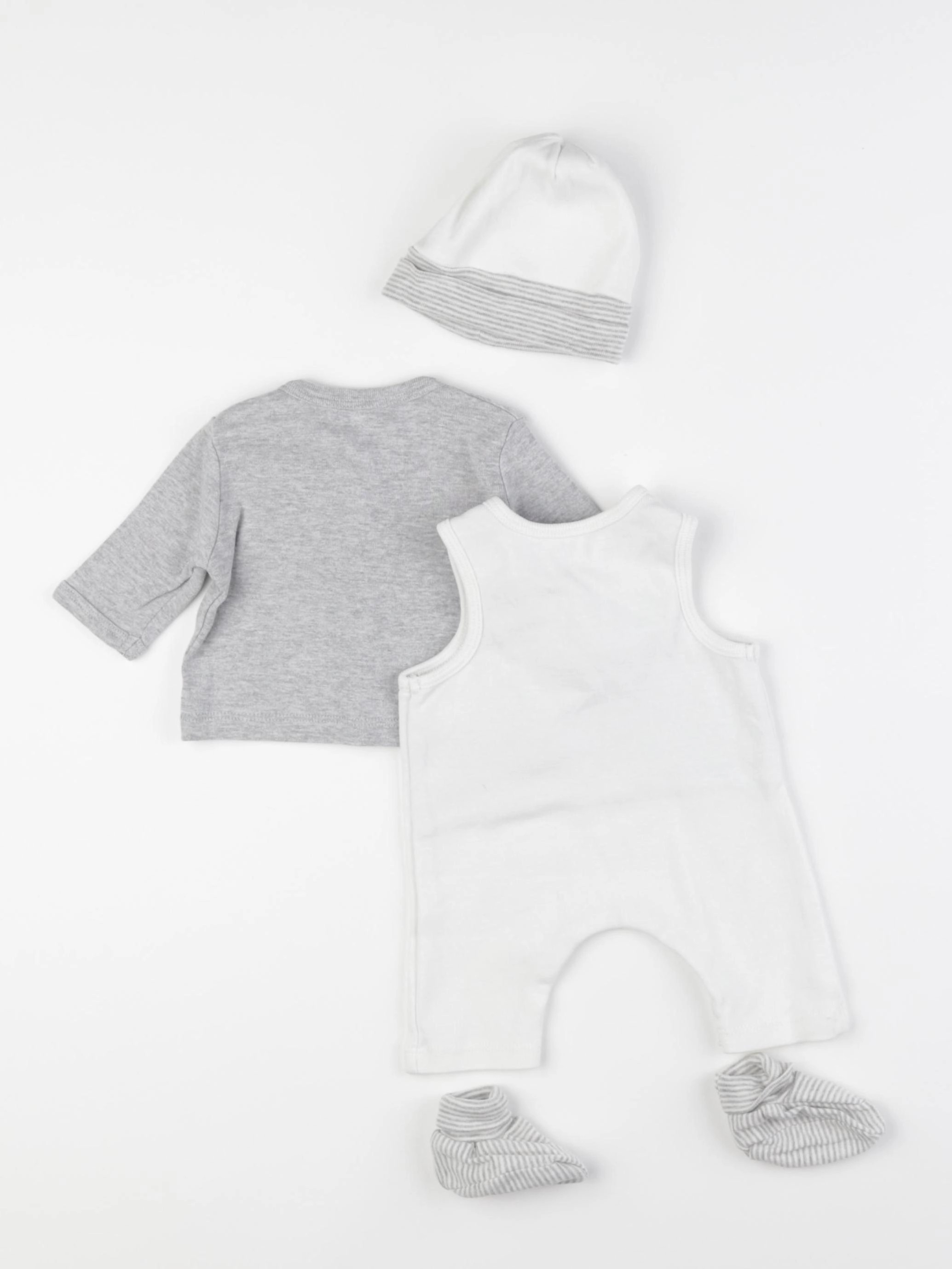 Vertbaudet - ensemble gris - 0 mois