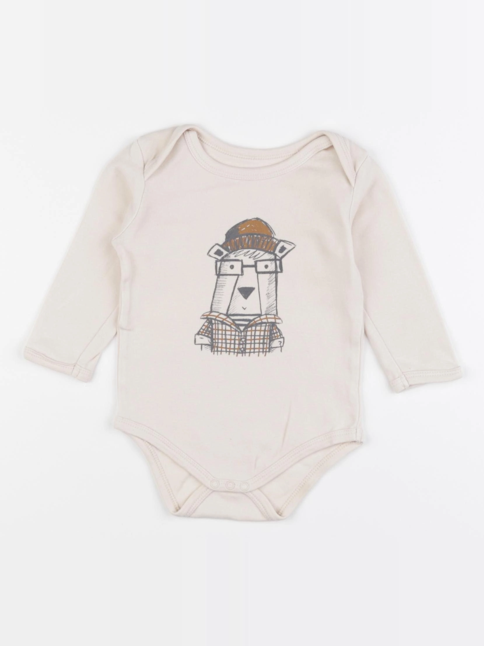 Vertbaudet - body beige - 12 mois