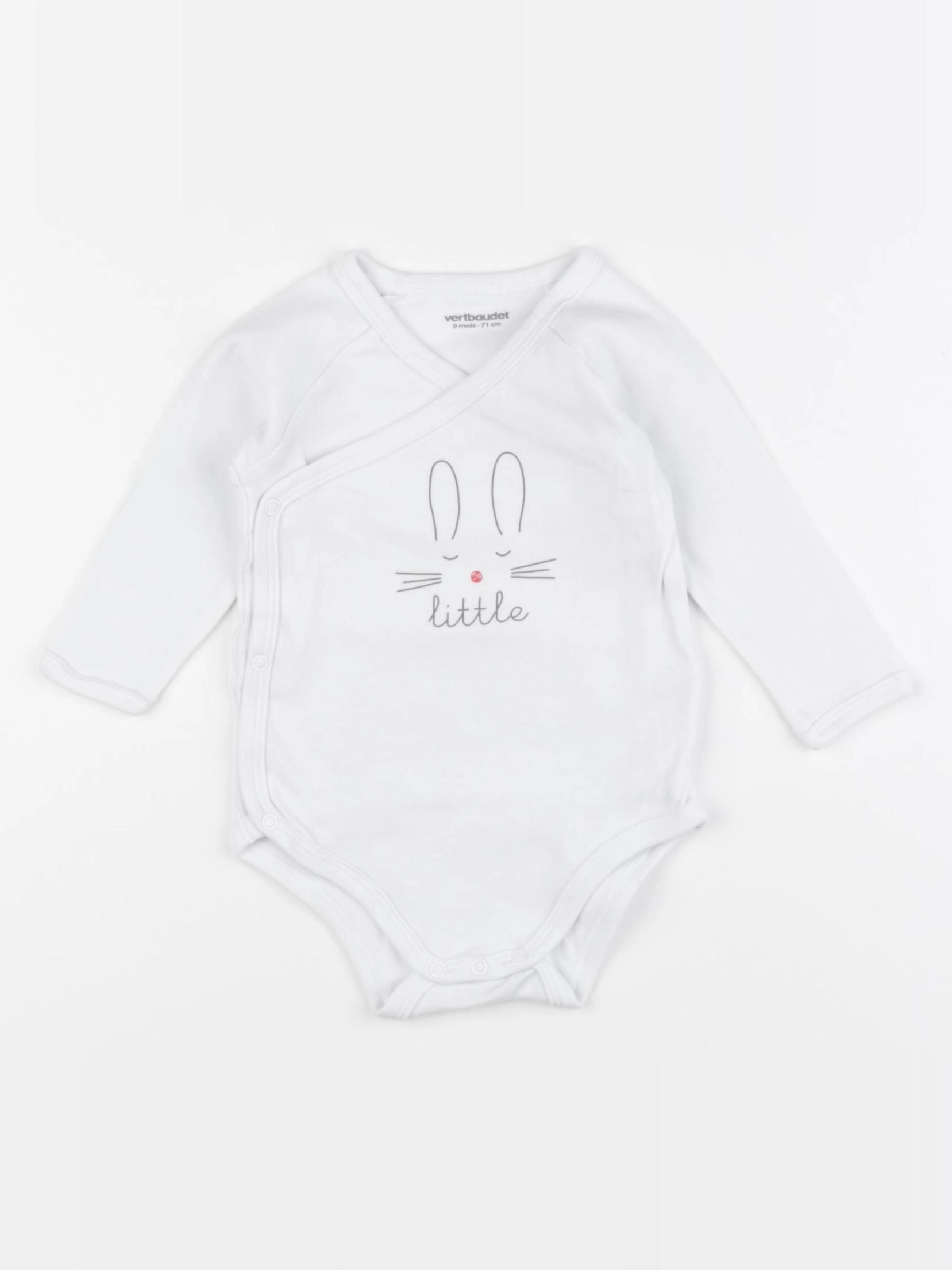 Vertbaudet - body blanc - 9 mois