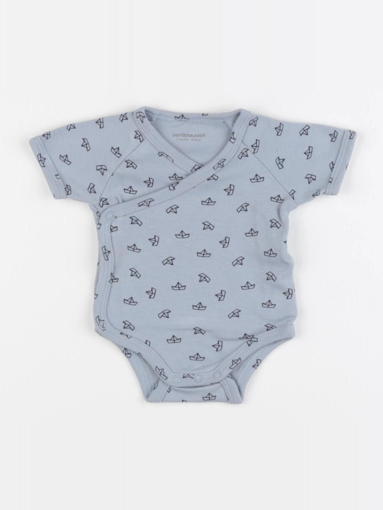 Vertbaudet - body bleu - 1 mois