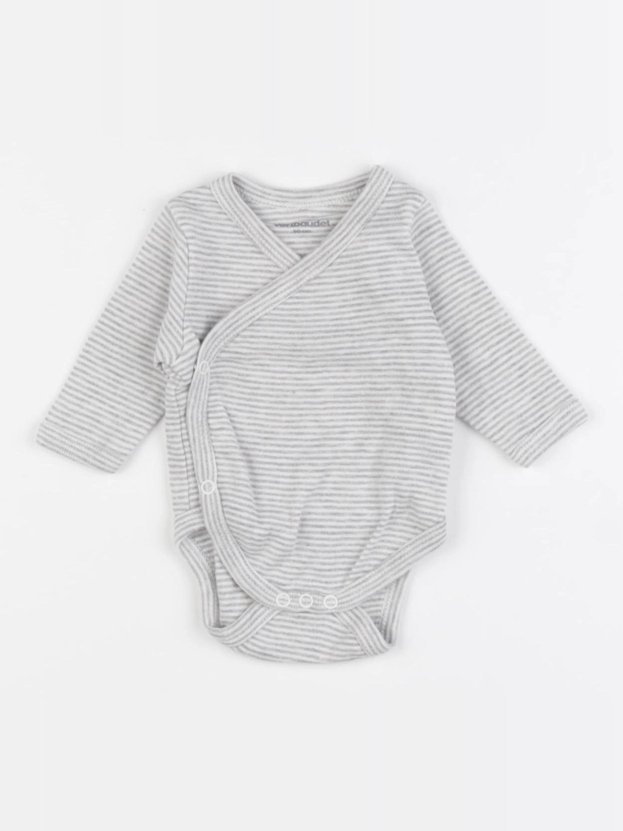 Vertbaudet - body gris - 0 mois