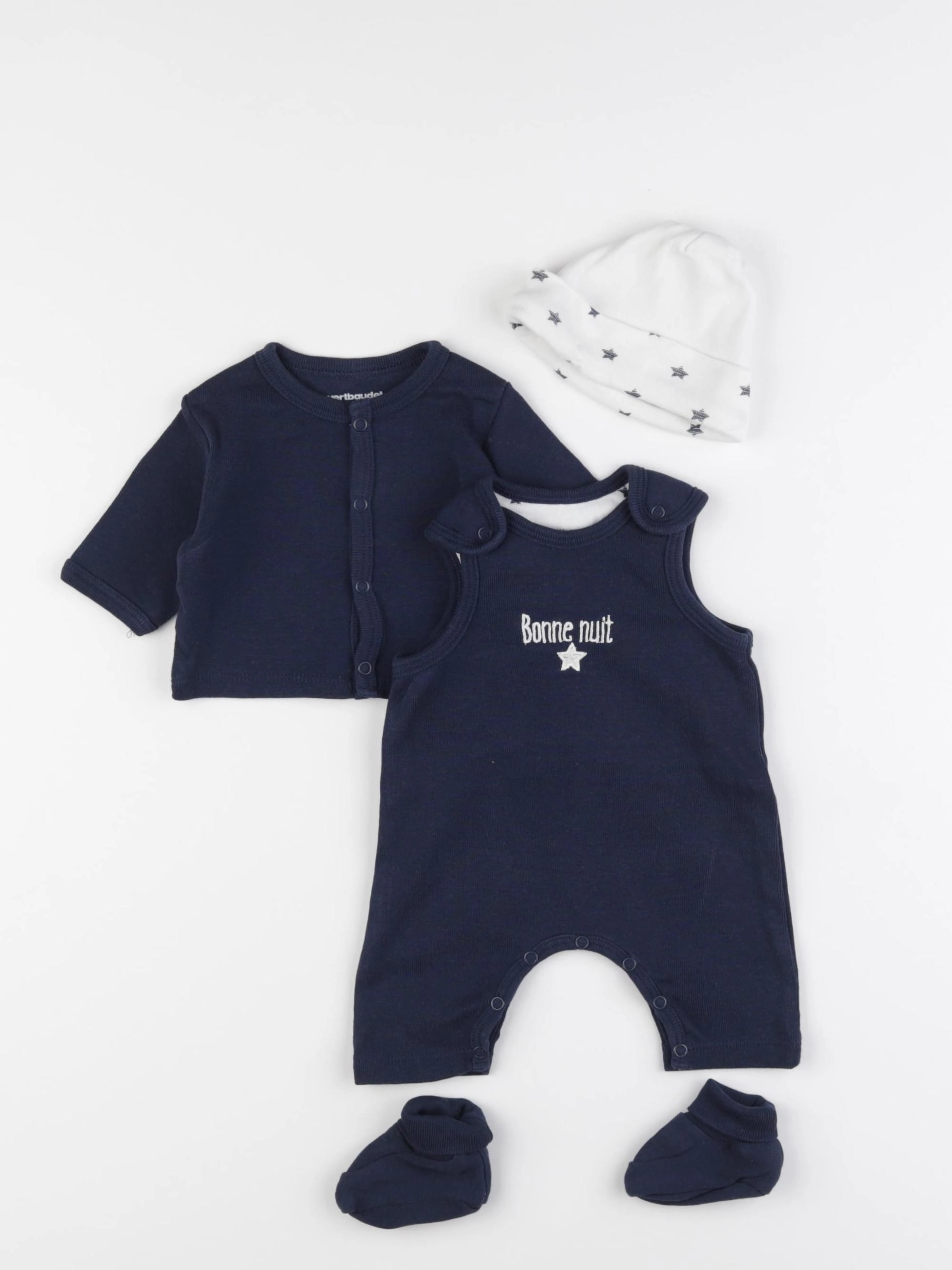 Vertbaudet - ensemble bleu - 0 mois