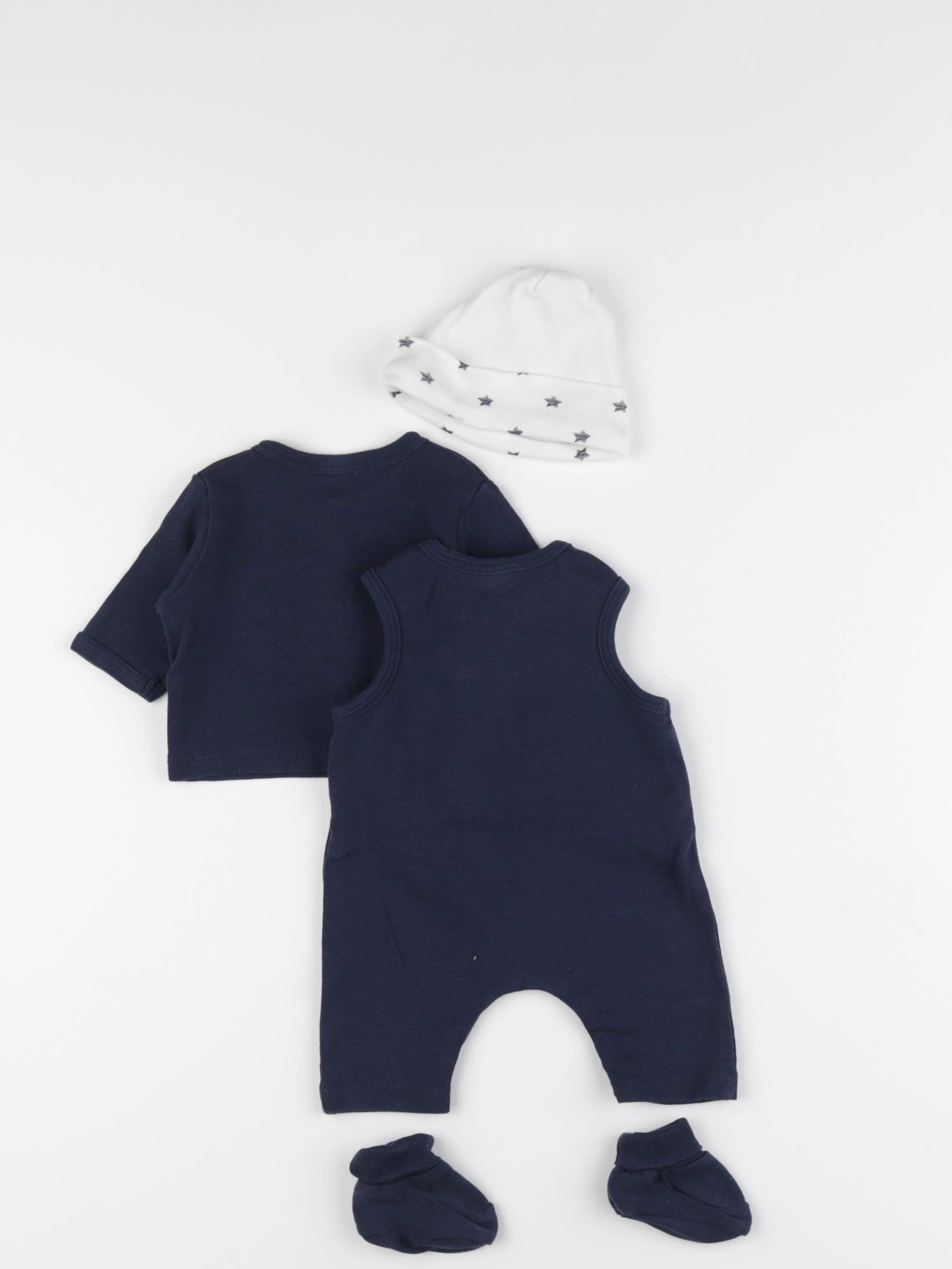 Vertbaudet - ensemble bleu - 0 mois