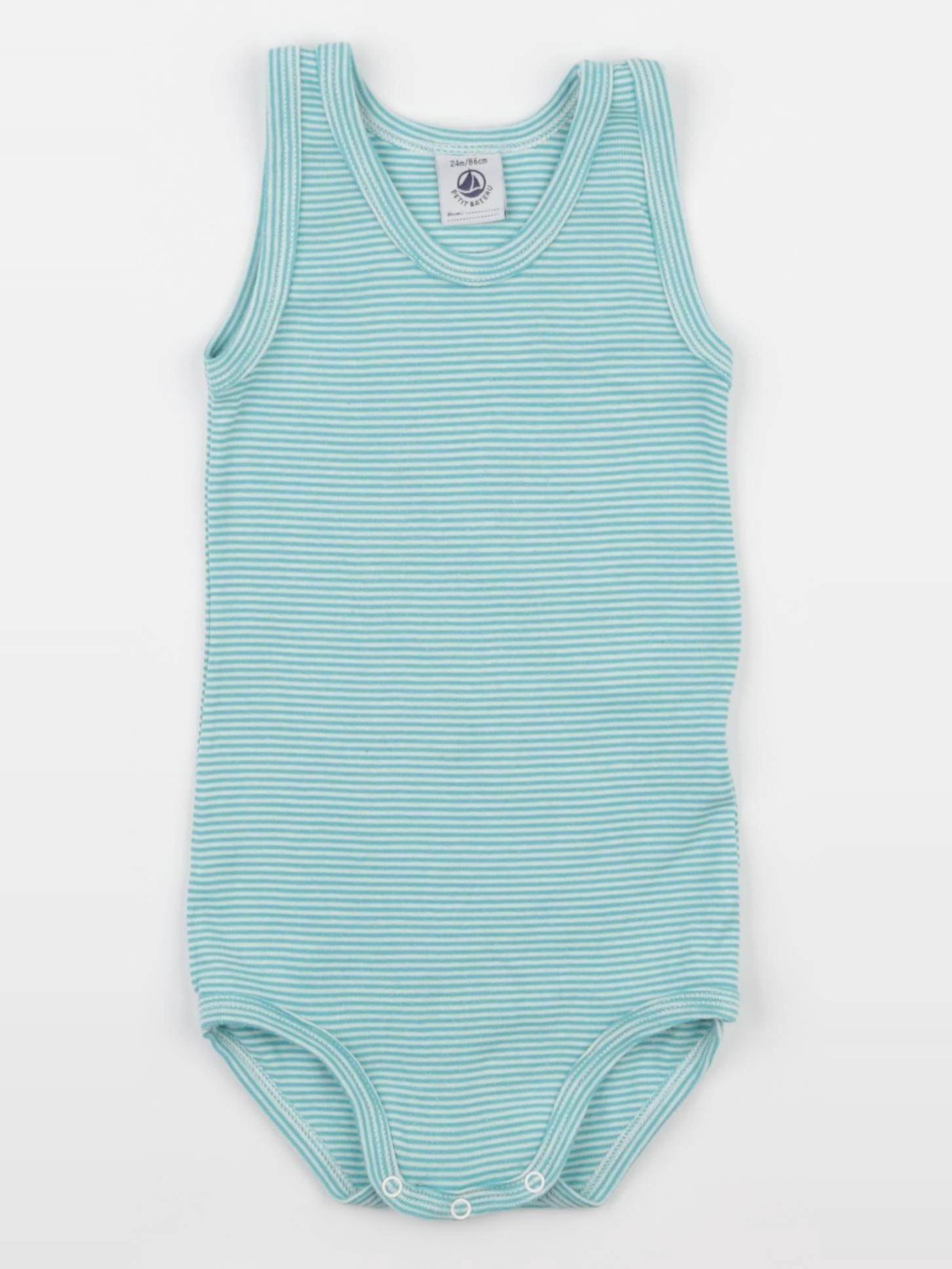 Petit Bateau - body bleu - 24 mois