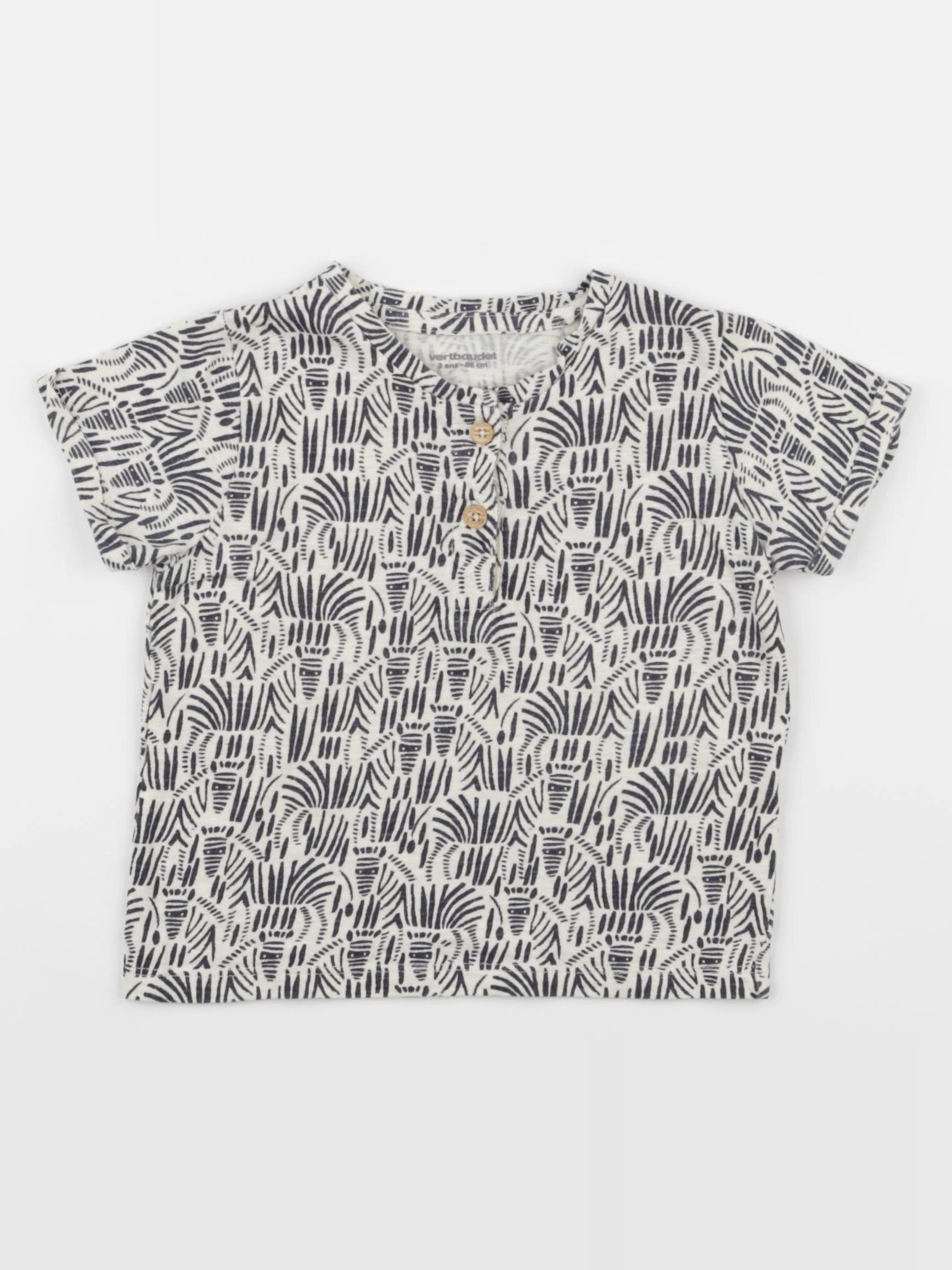 Vertbaudet - tee-shirt bleu - 2 ans