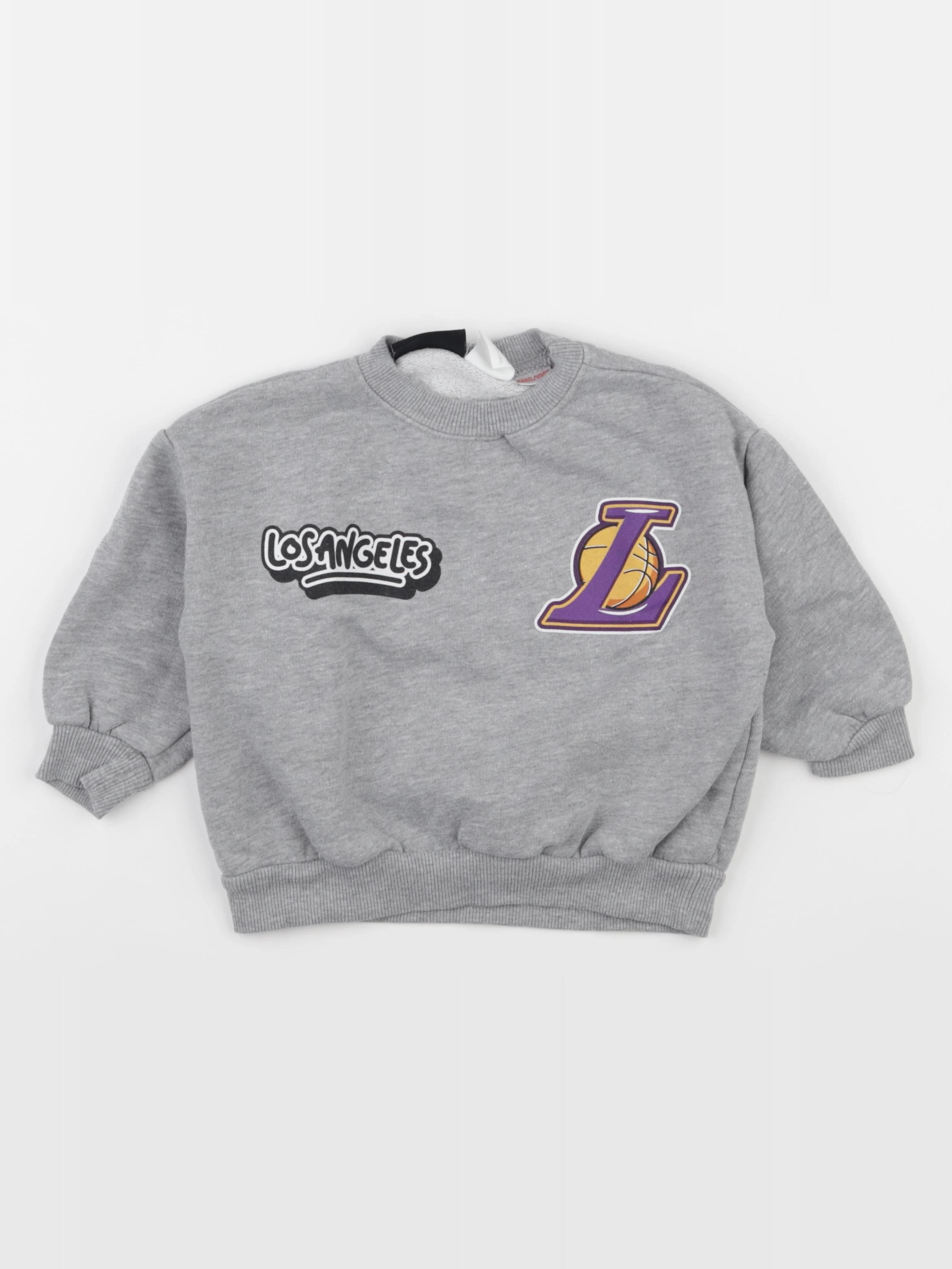 Zara - sweat imprimé au dos gris - 3 ans