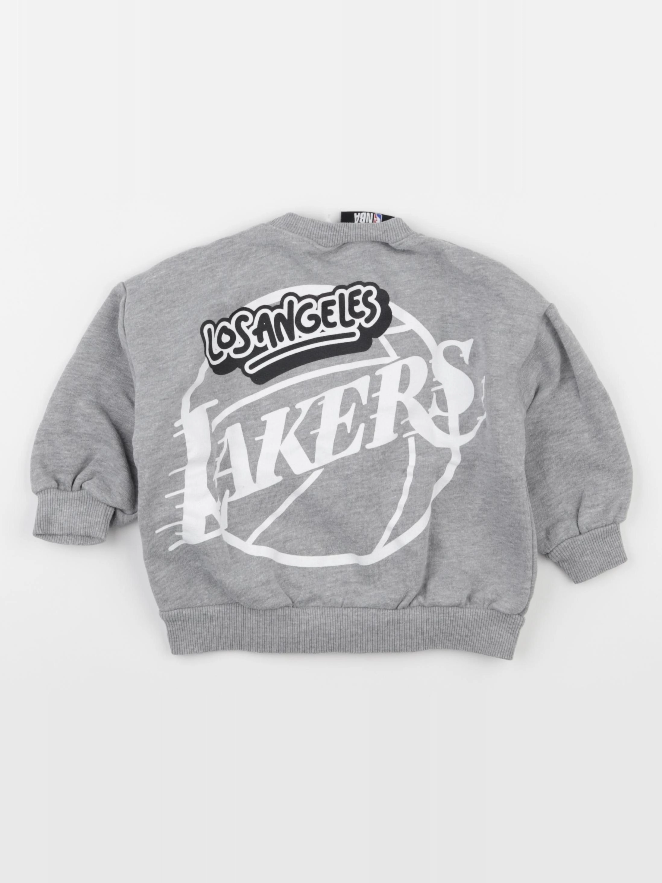 Zara - sweat imprimé au dos gris - 3 ans