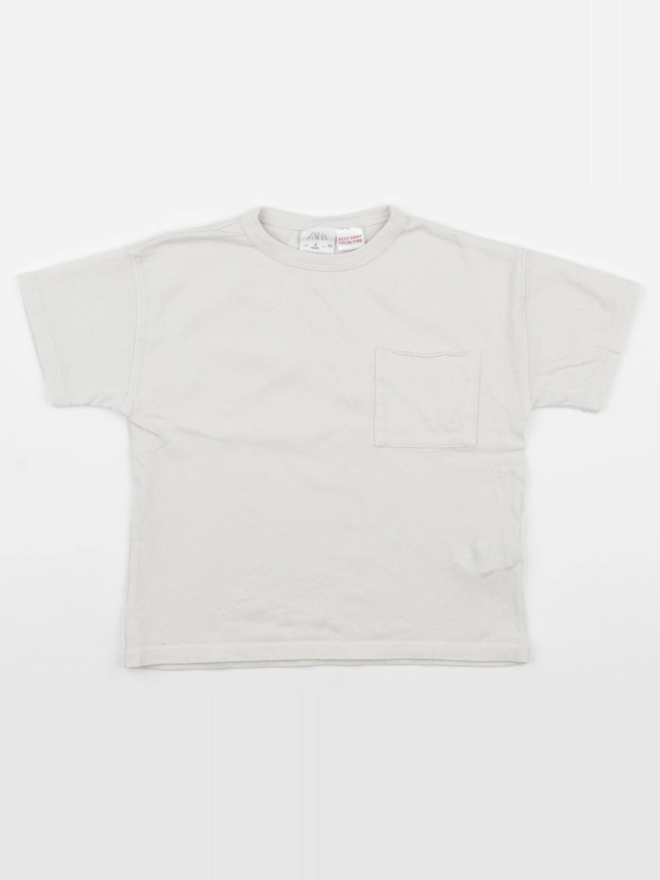 Zara - tee-shirt beige - 2 ans