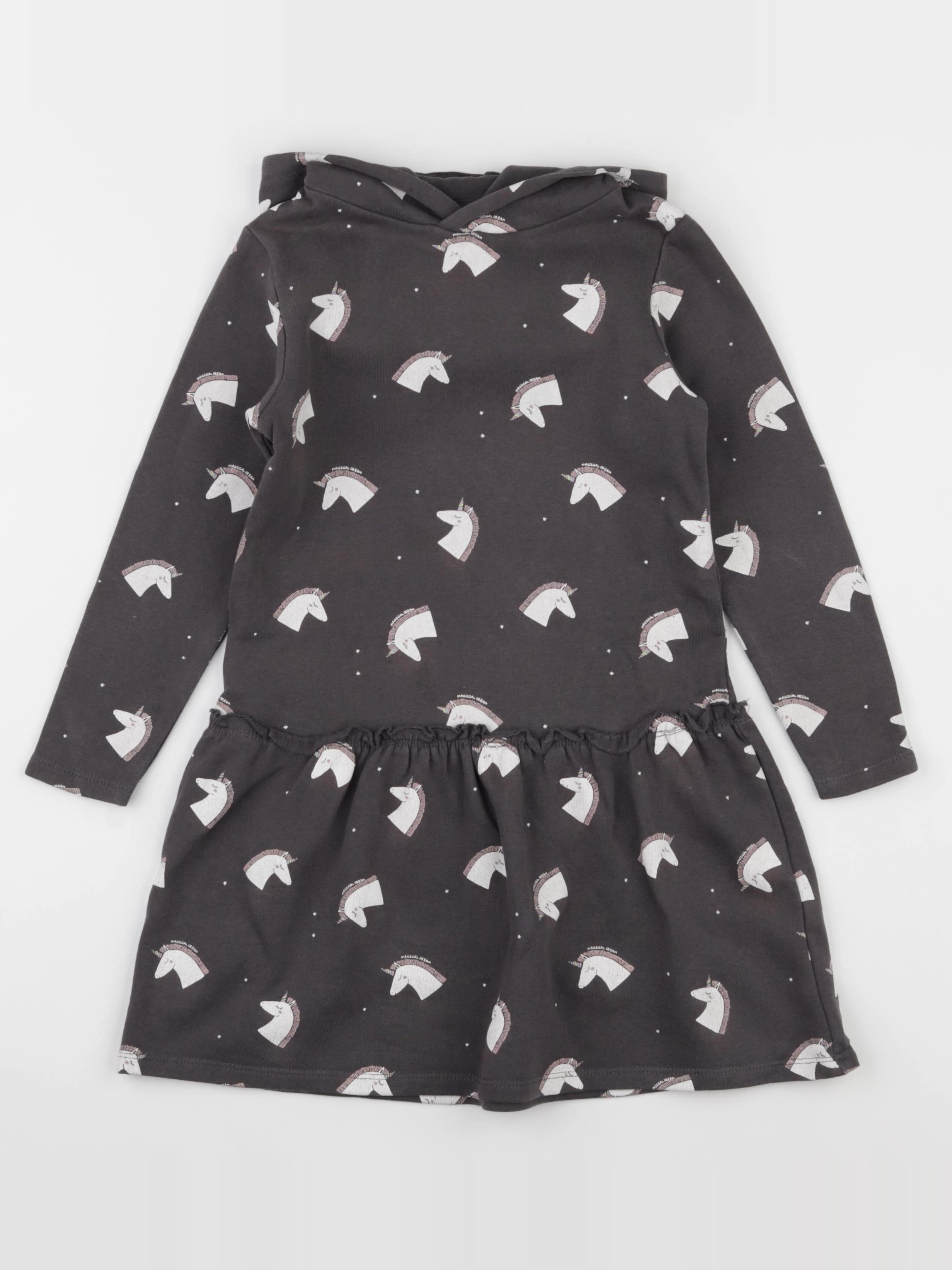 Vertbaudet - robe gris - 6 ans