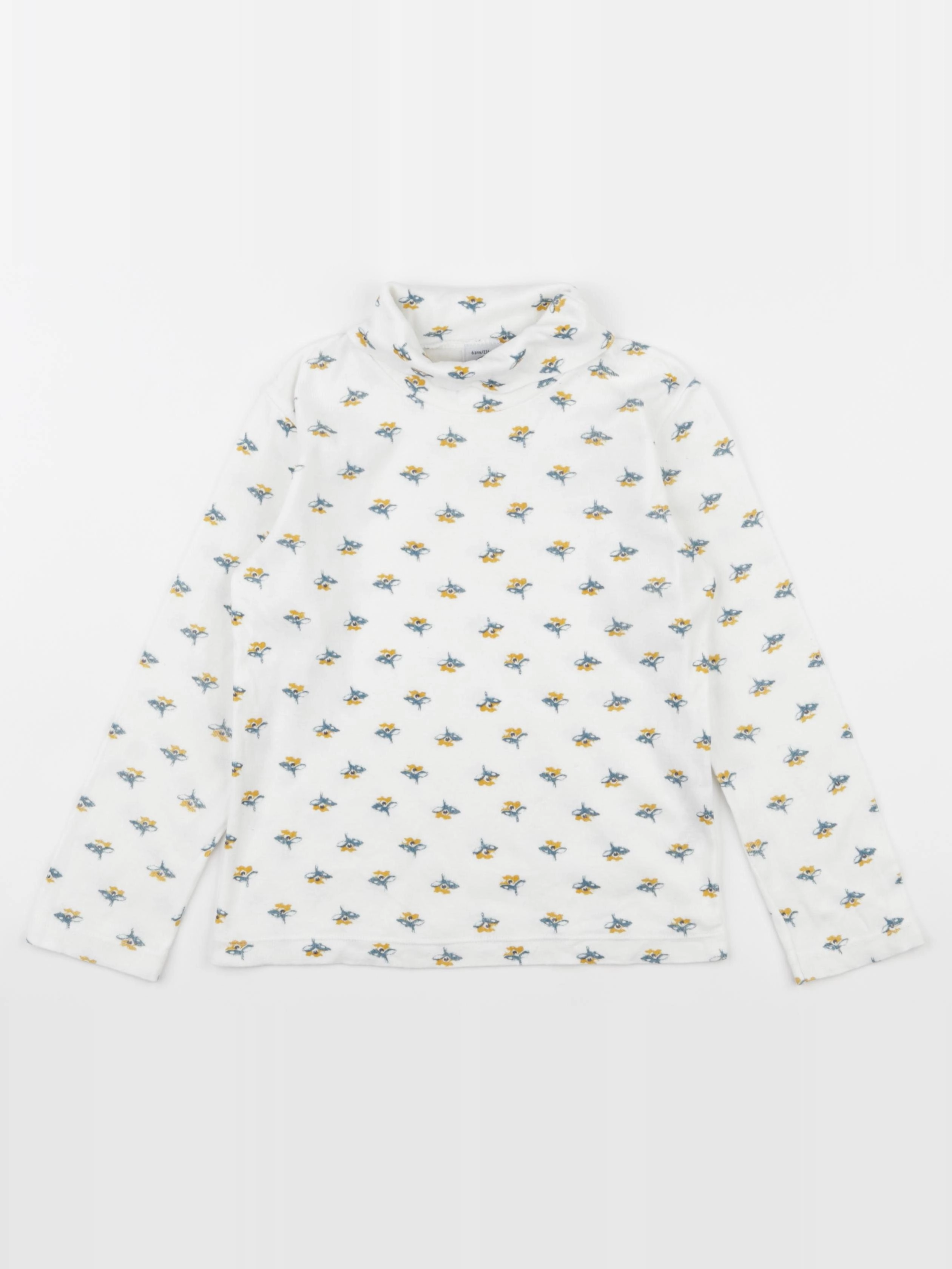 Petit Bateau - sous-pull blanc - 6 ans