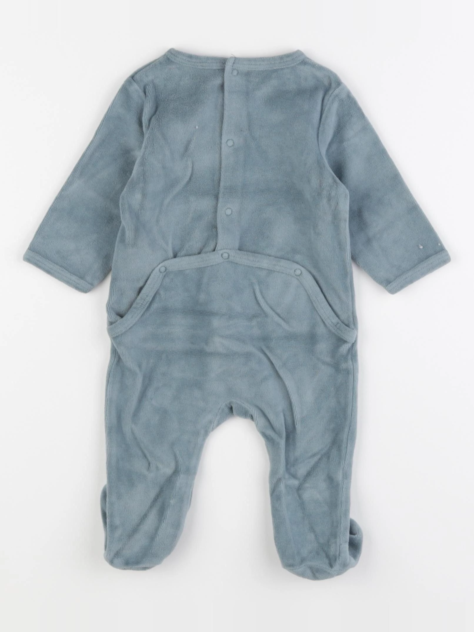 Vertbaudet - pyjama velours bleu - 6 mois