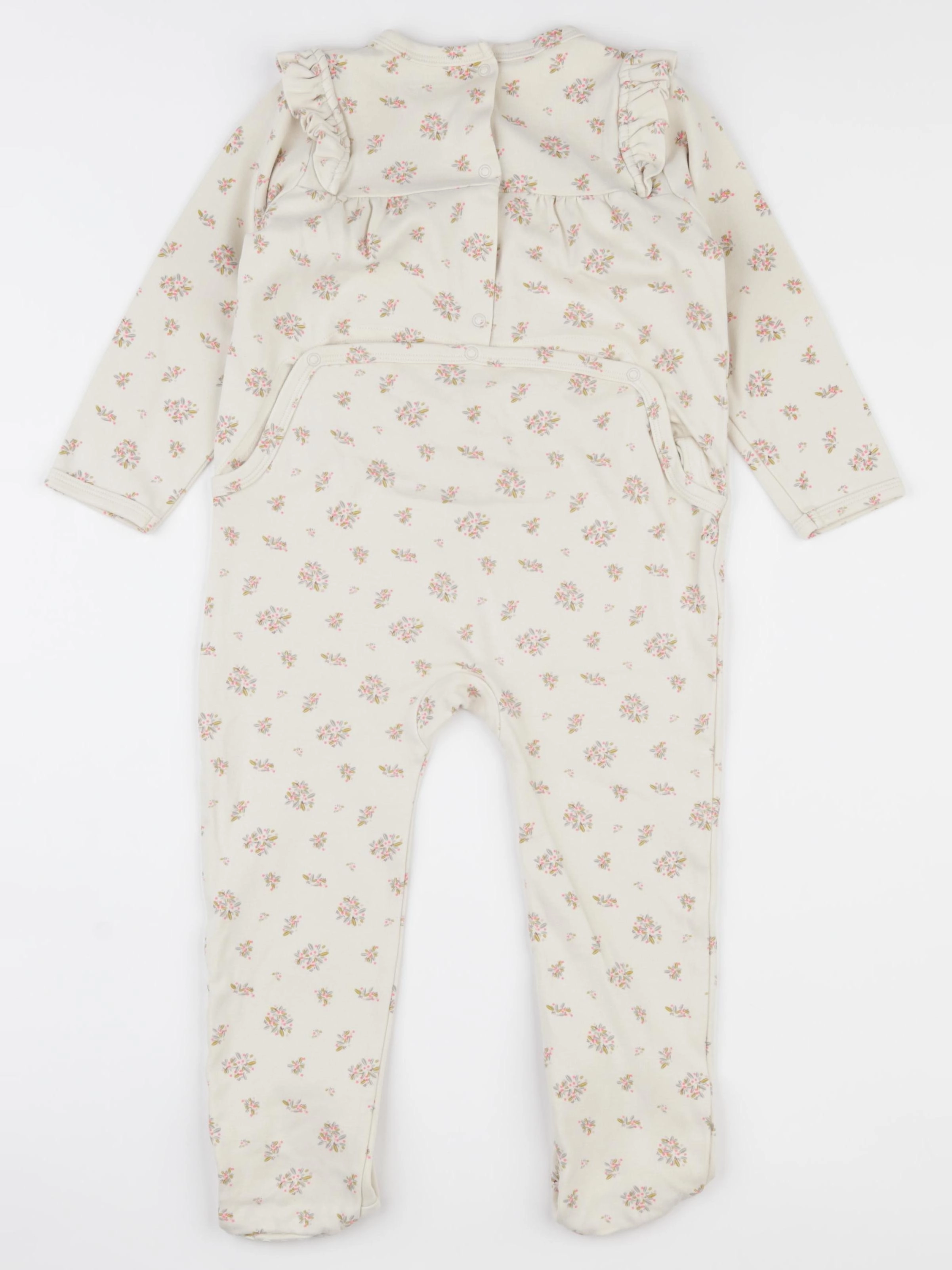 Vertbaudet - pyjama coton beige - 36 mois