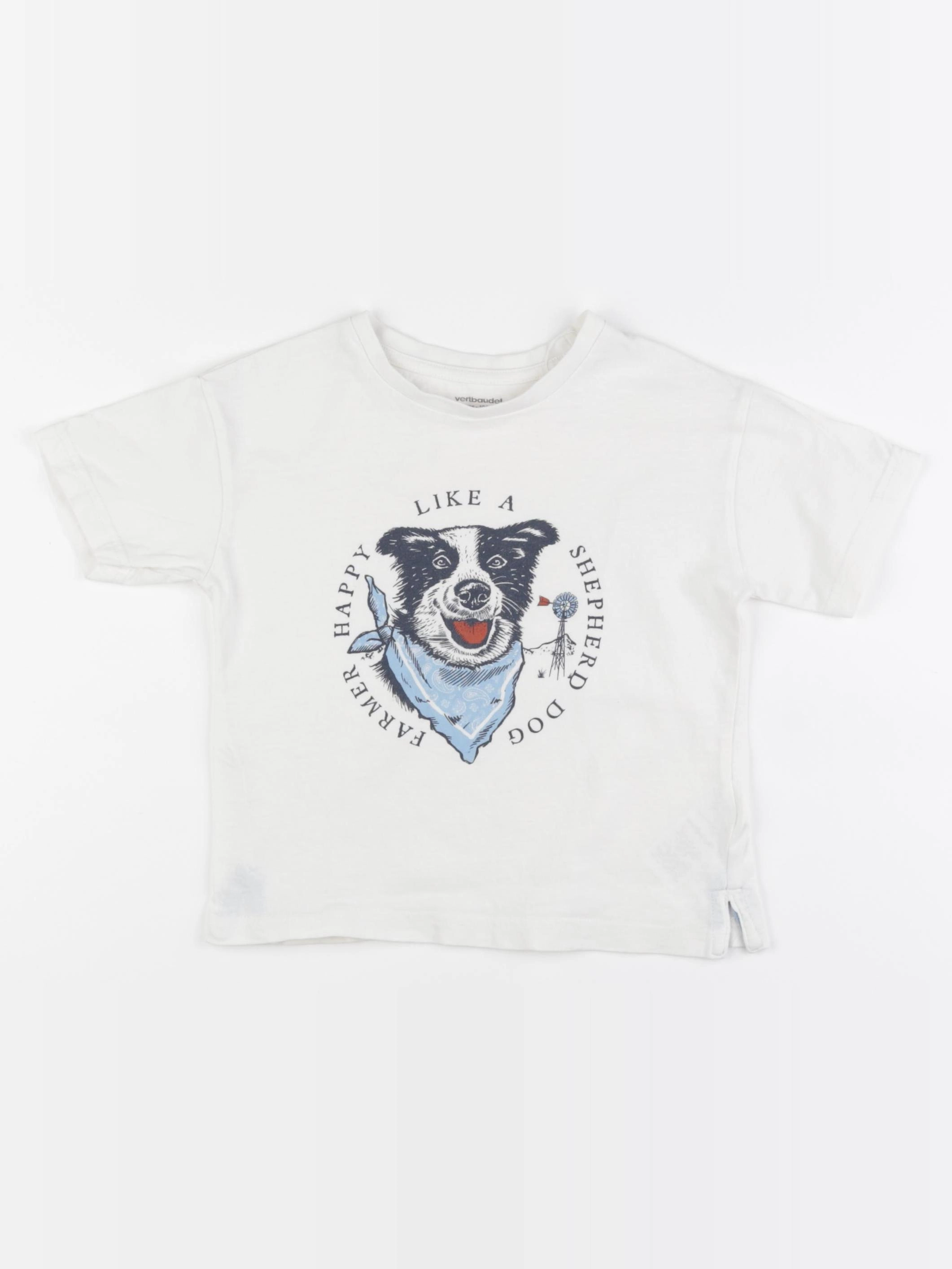 Vertbaudet - tee-shirt blanc - 4 ans