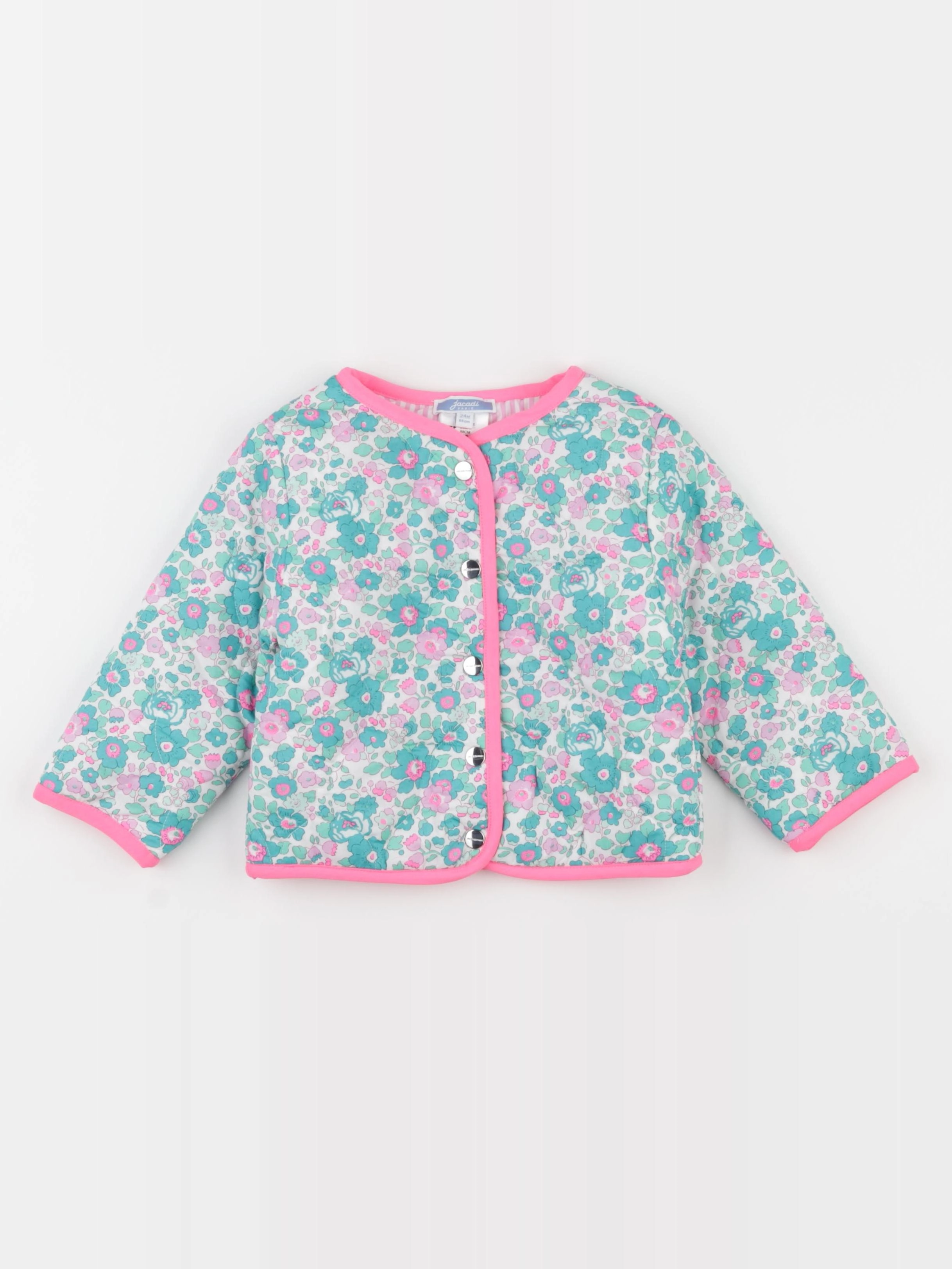 Jacadi - veste liberty rose, vert - 24 mois