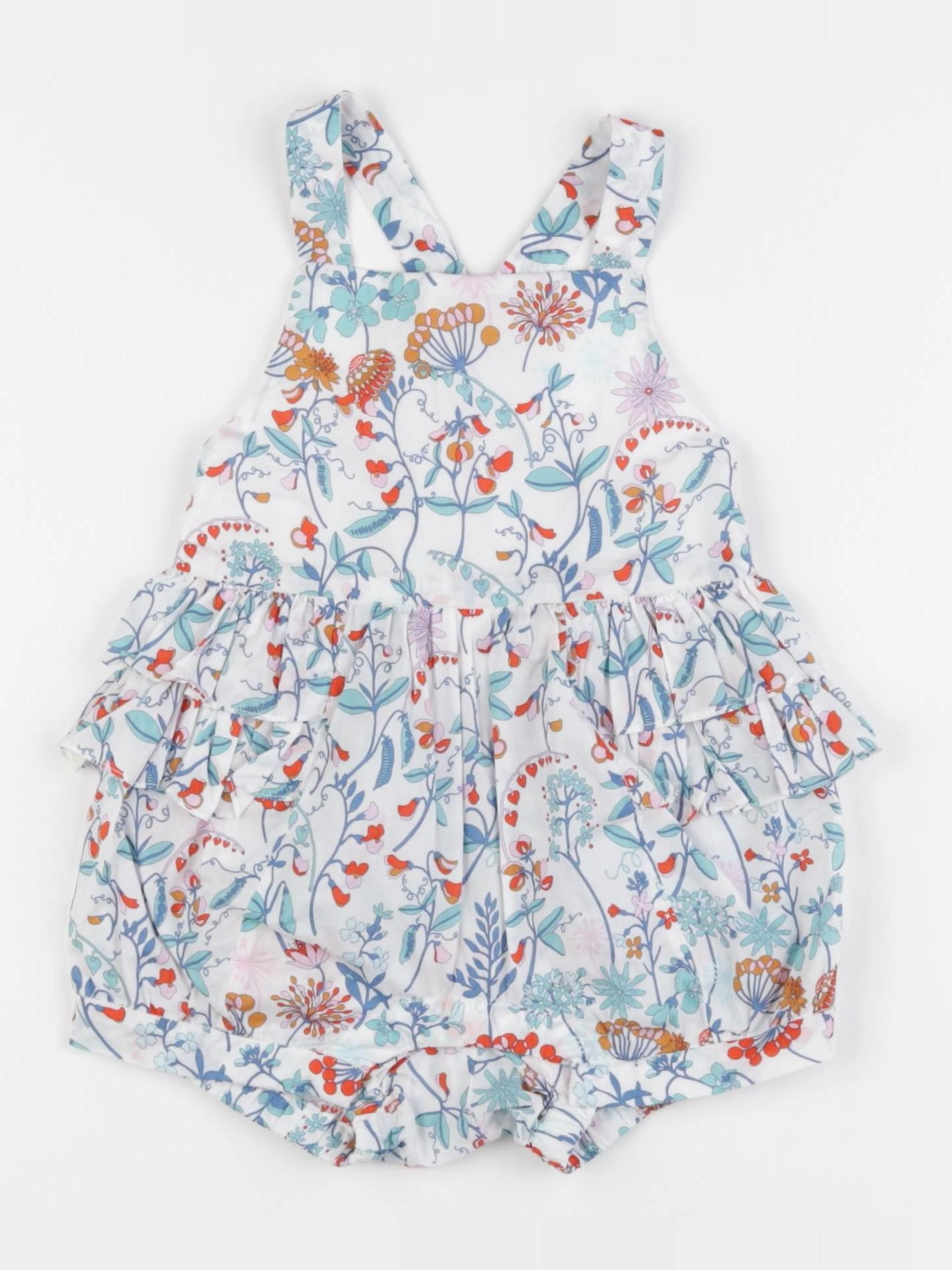 Jacadi - salopette liberty multicolore - 18 mois