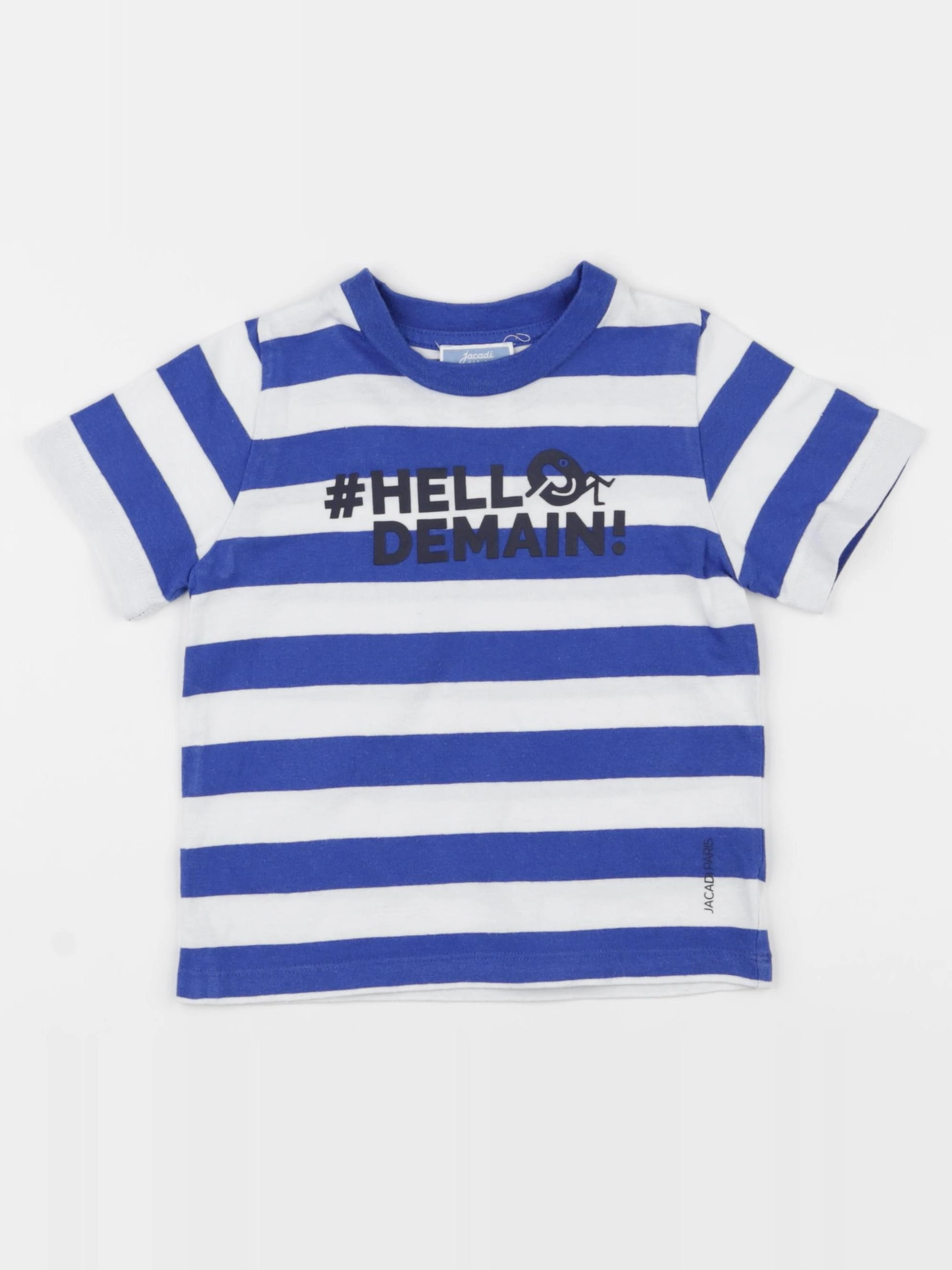 Jacadi - tee-shirt blanc, bleu - 3 ans